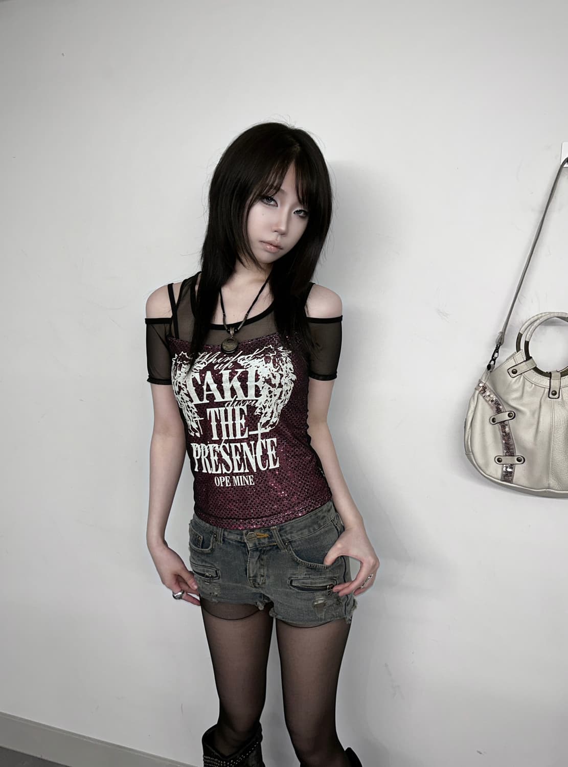 See Through Sprinkle Layered Top 상품이미지2