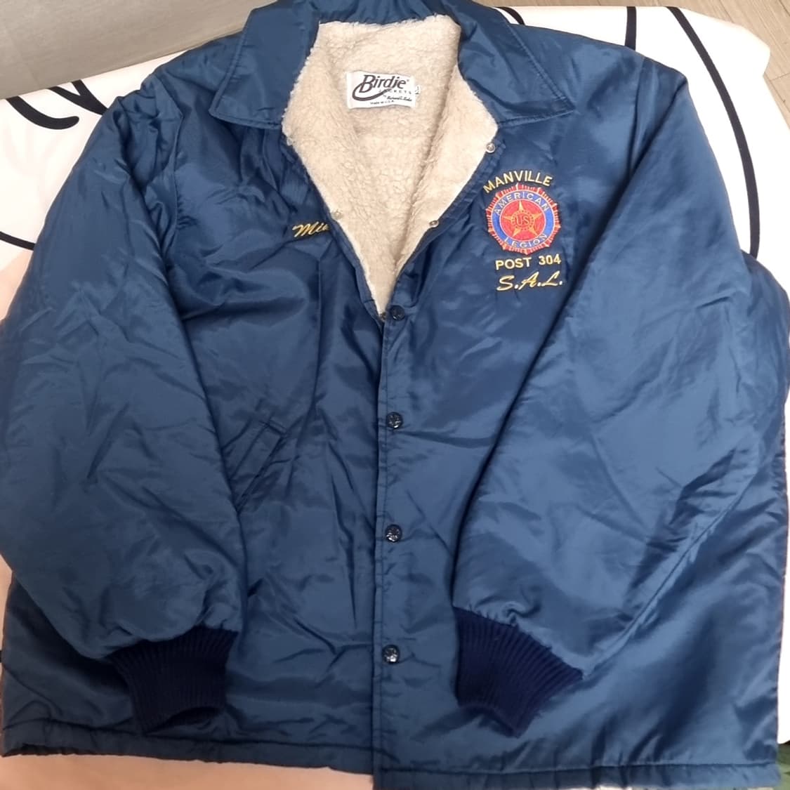 빈티지 usa 미제 Birdie 버디 블루 양털 코치 자켓(105 이상) 상품이미지1