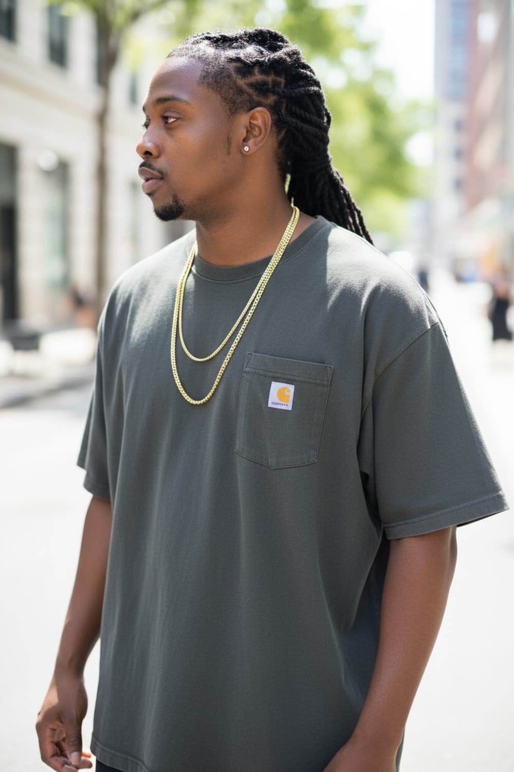 빈티지 칼하트 4XL 카키색 반필티 상품이미지1