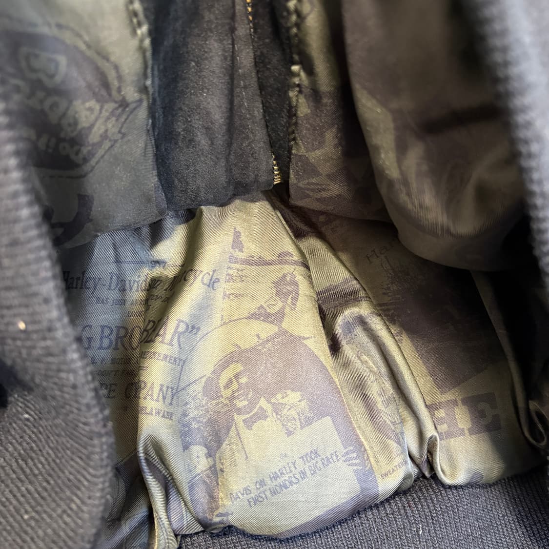 90s 91년 7월 생산 할리 데이비슨 가죽 스웨이드 자켓 상품이미지9