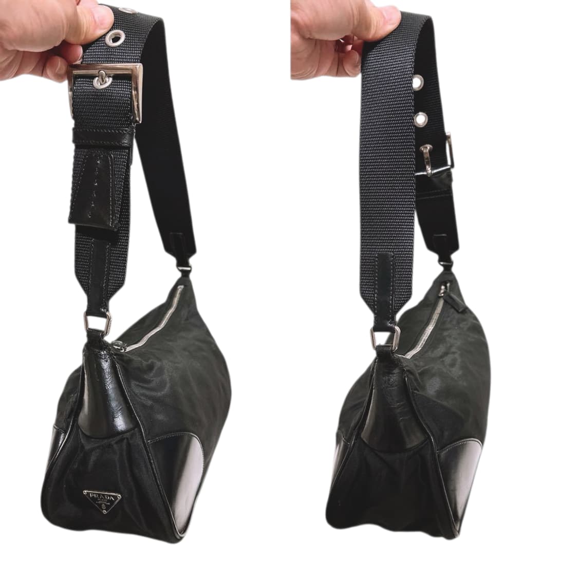 프라다 포코노 사이드 로고 호보백 상품이미지3