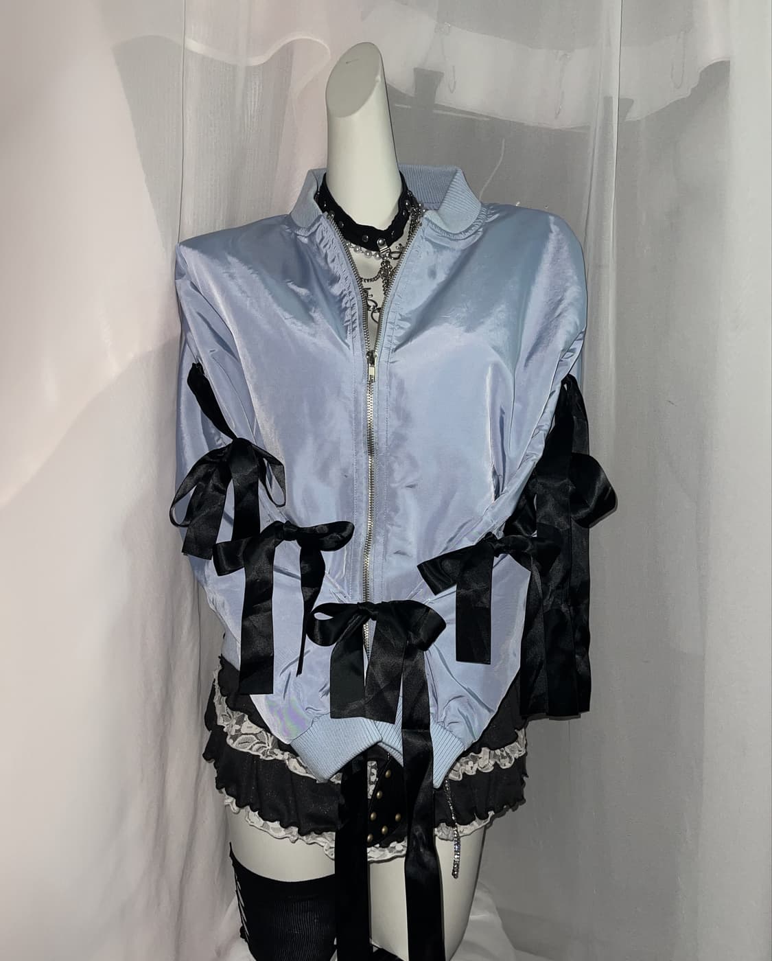 러블리 빈티지 리본 패딩 상품이미지2