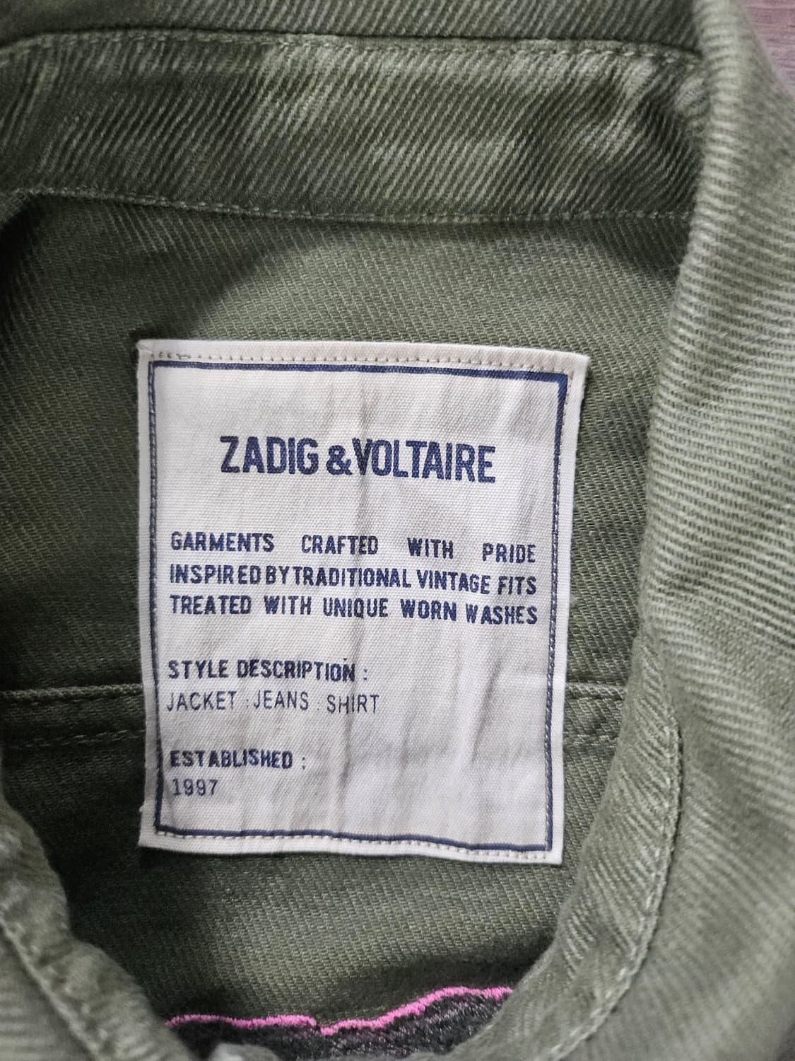 자딕앤볼테르 태클 린넨-블랜드 셔츠 카키 M 상품이미지3