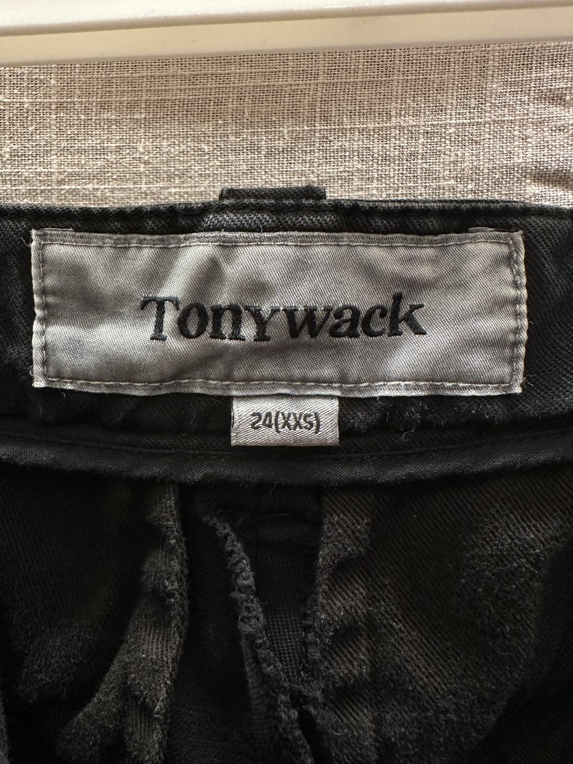 [24] 토니웩 가먼트다잉 개버딘 와이드 카고 팬츠 - 카본 피그먼트 상품이미지4