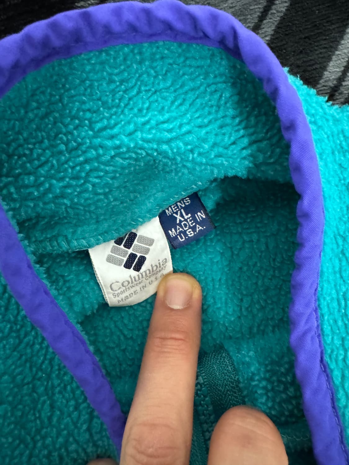 컬럼비아 쿼터 집 플리스 풀오버 민트 퍼플 상품이미지4