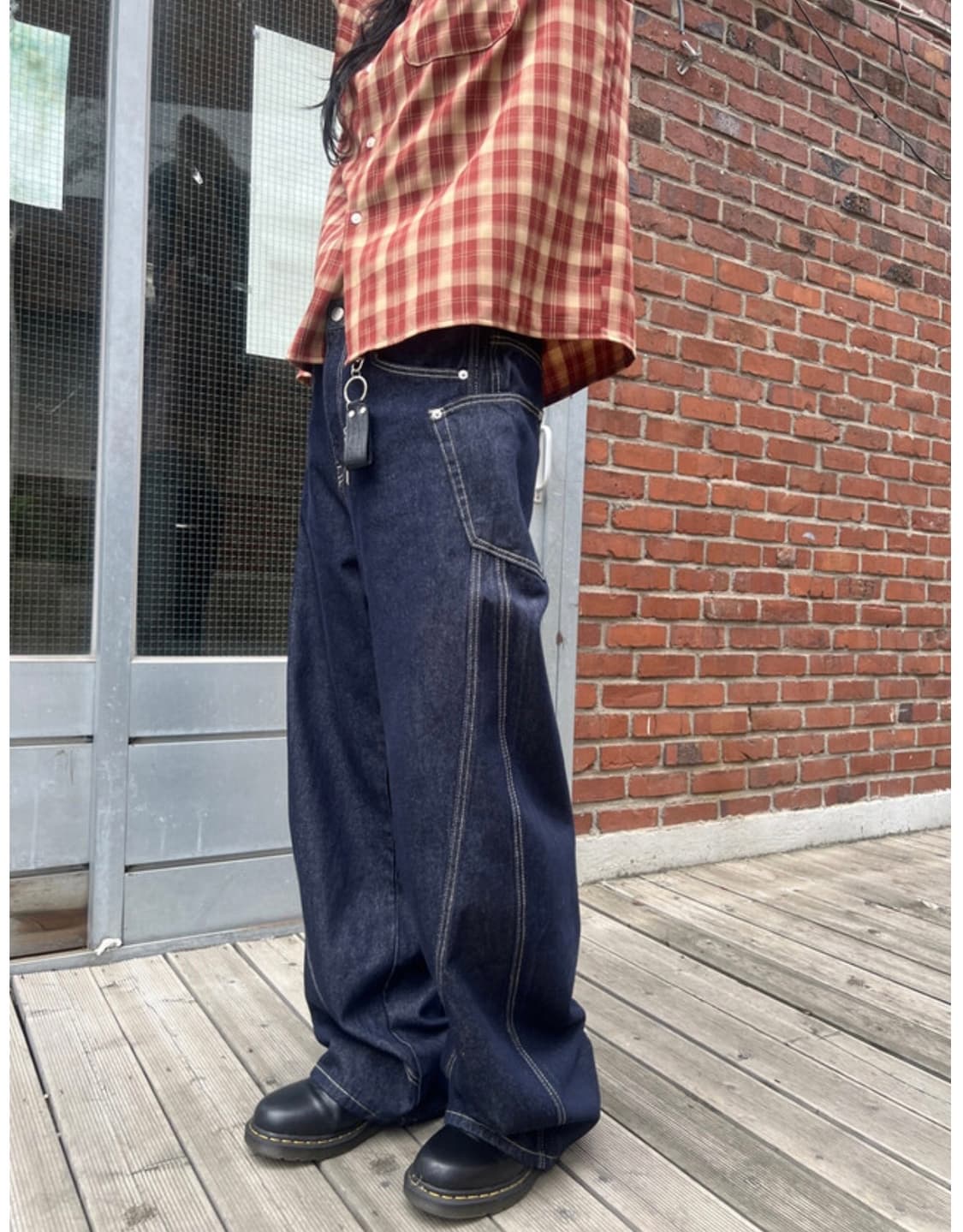 커브드 생지 데님 팬츠 32 상품이미지3