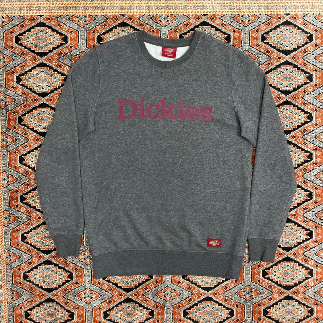 디키즈 스펠로고 차콜 기모 맨투맨 여성S 상품이미지1