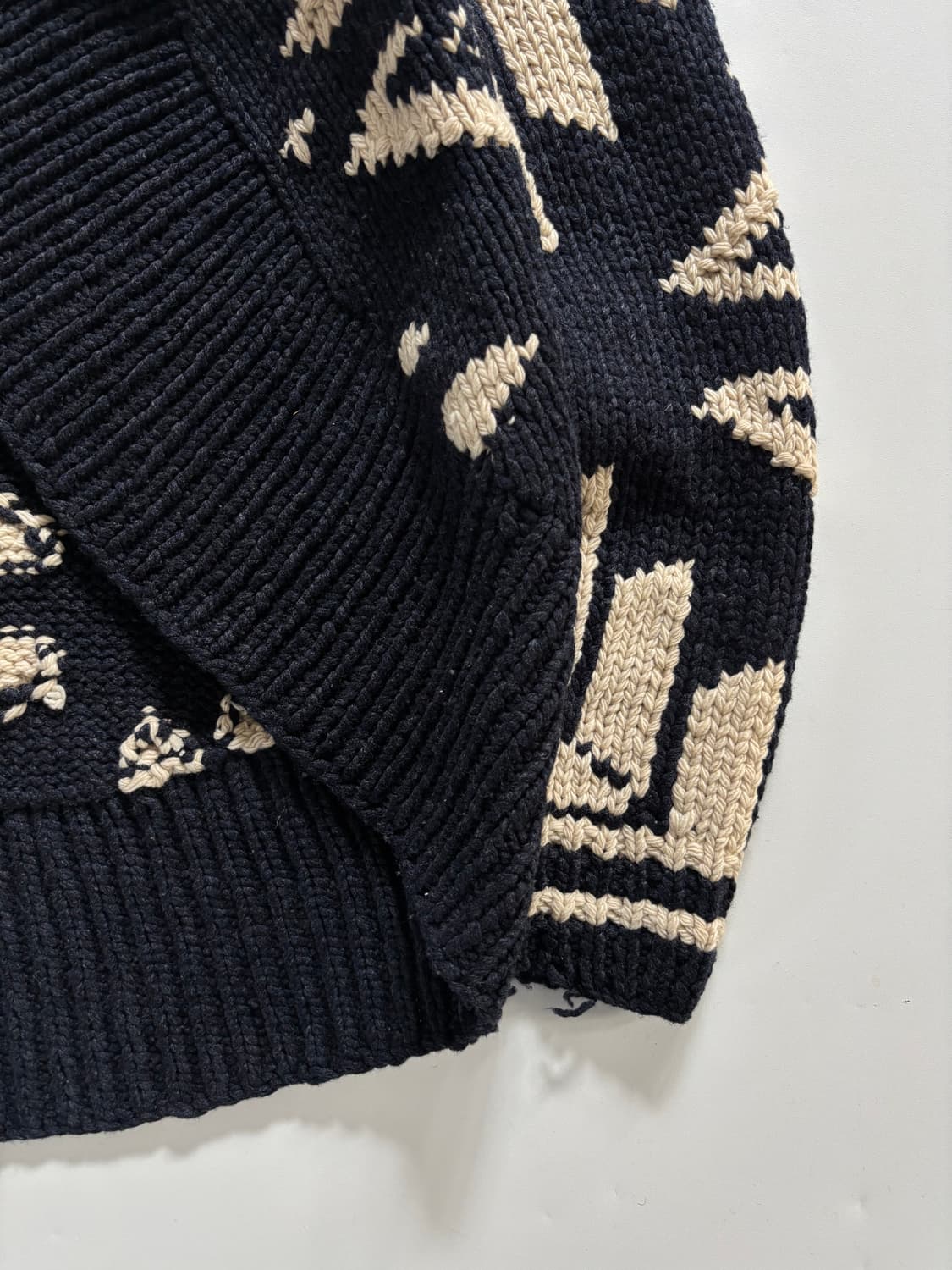 Polo 랄프로렌 울 캐시미어 나바호패턴 노르딕 더플버튼 숄 가디건 상품이미지8