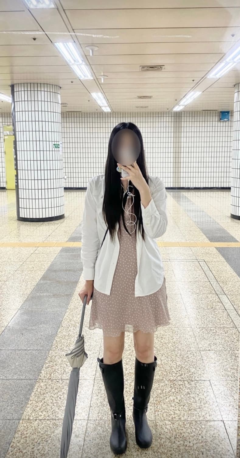 빈티지 인디핑크 도트 프릴 땡땡이 반팔원피스 상품이미지6