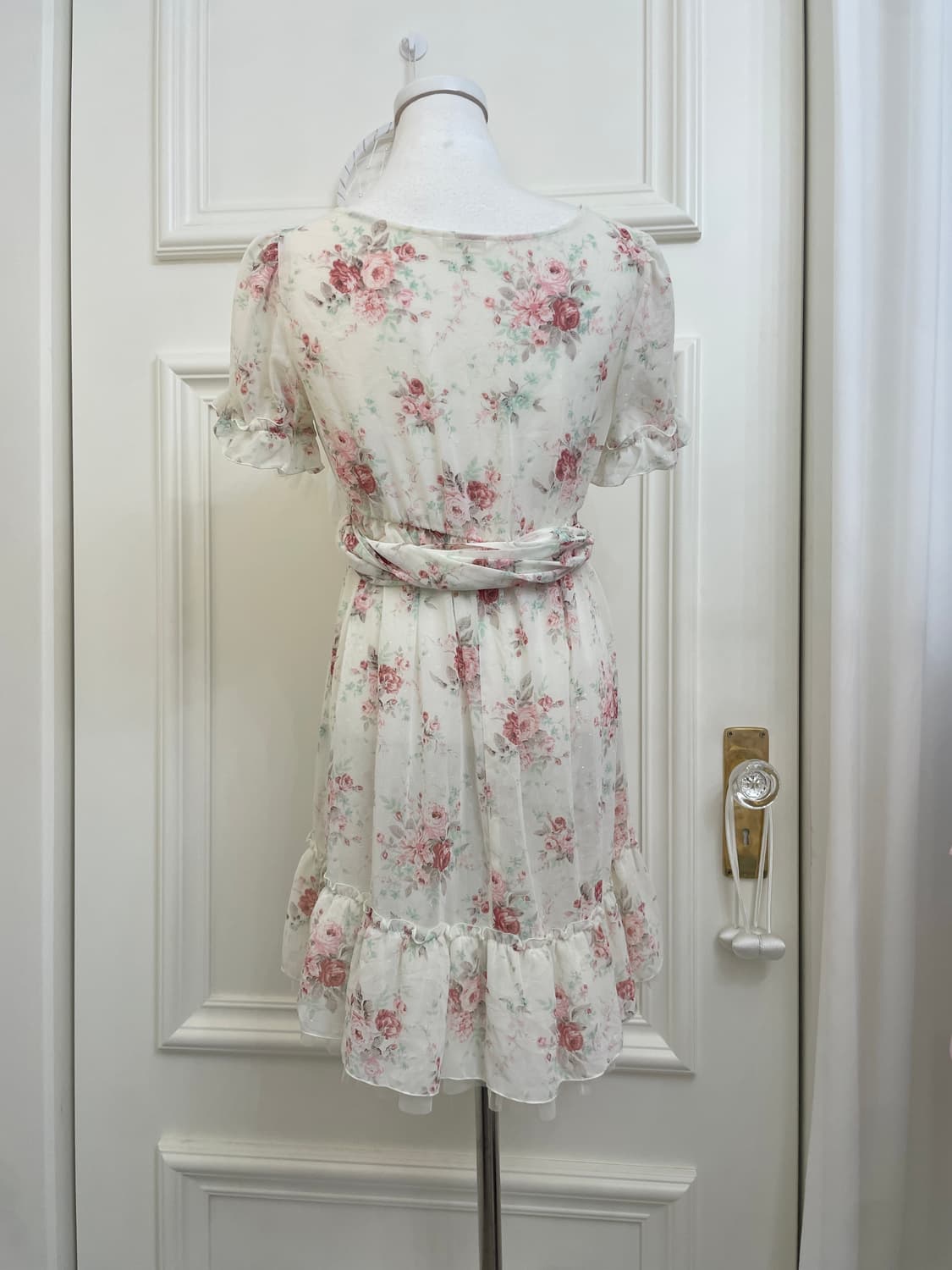 LEST ROSE white twinkle flower belt midi 상품이미지3
