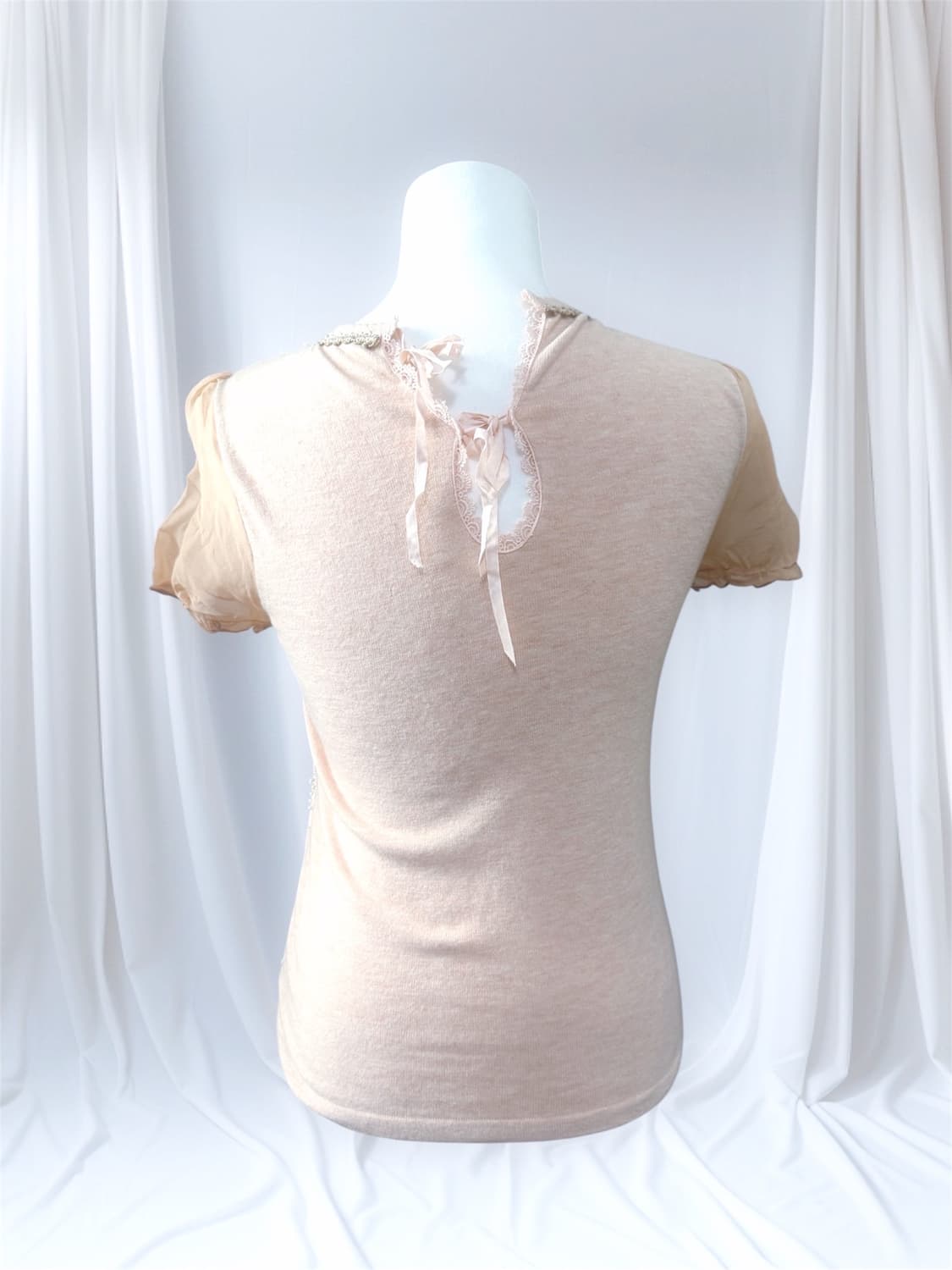 빈티지 레이스 플라워 리본탑 상품이미지2