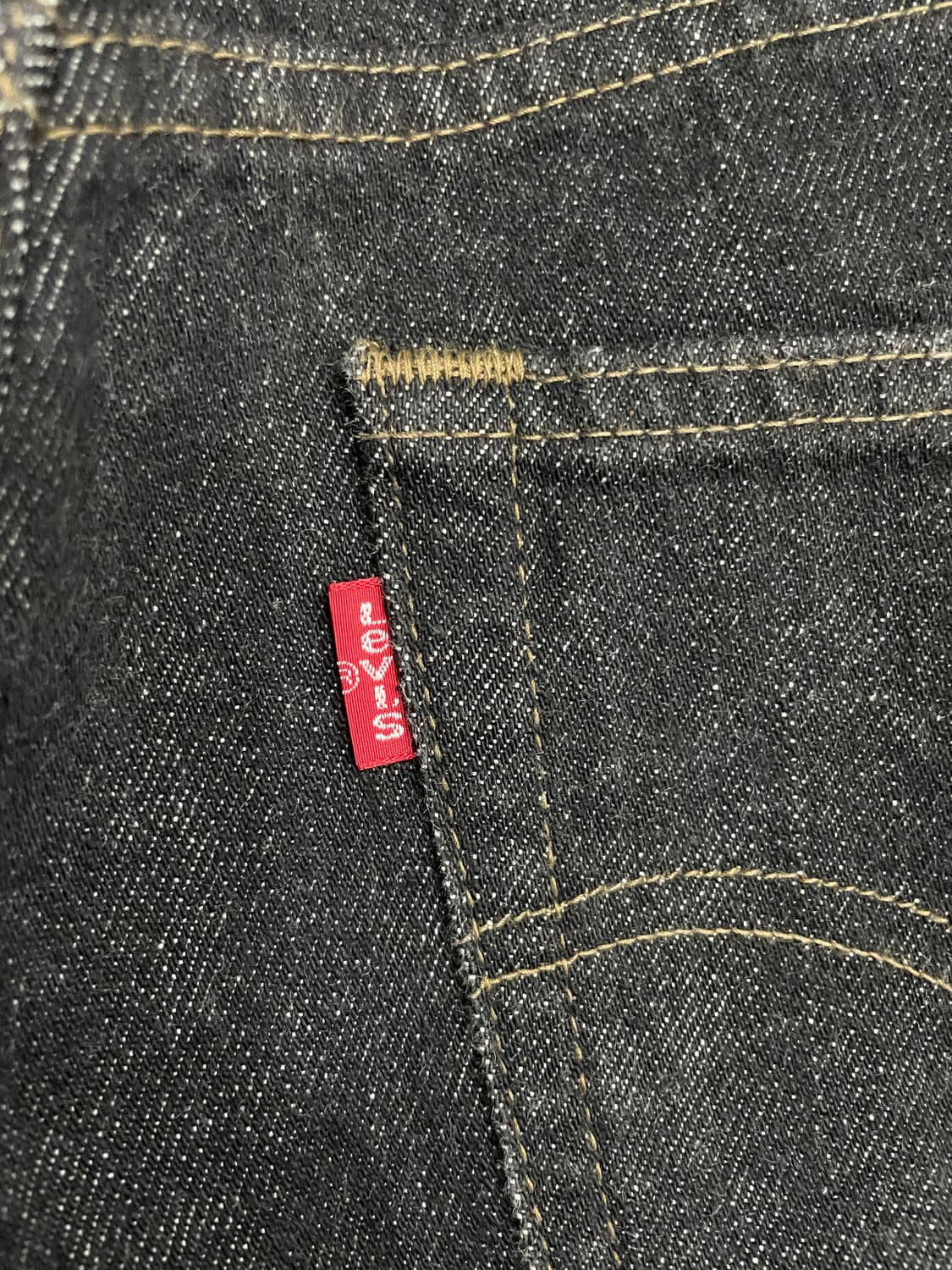 90년대 일본 리바이스 503 흑청 데님 팬츠 블랙진 상품이미지9