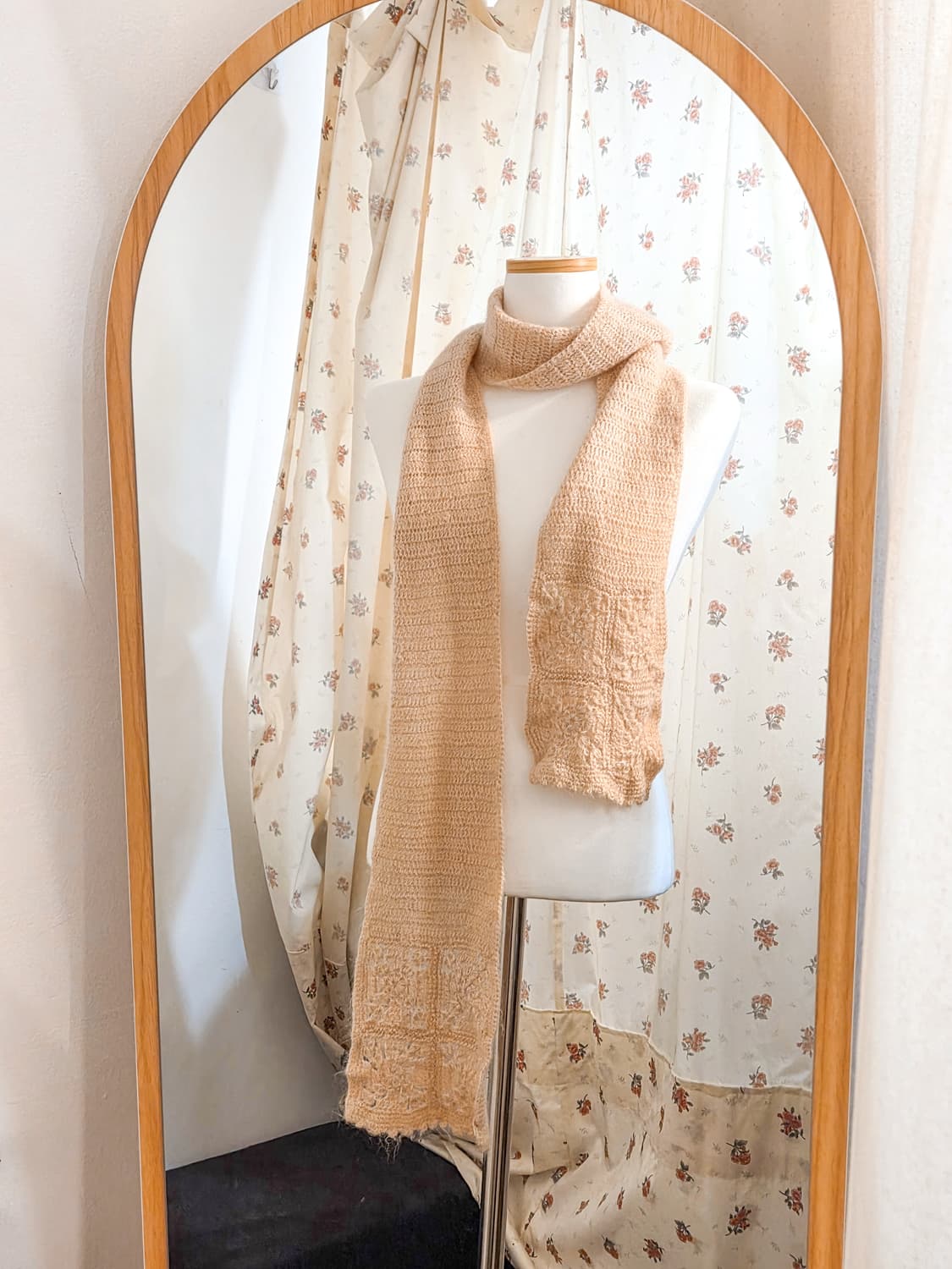 피치핑크 니트 머플러 상품이미지1