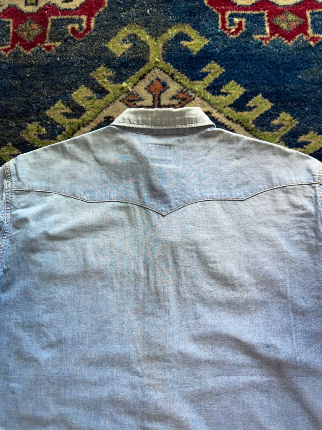 90s Levi's 웨스턴 샴브레이 셀비지 셔츠 상품이미지9