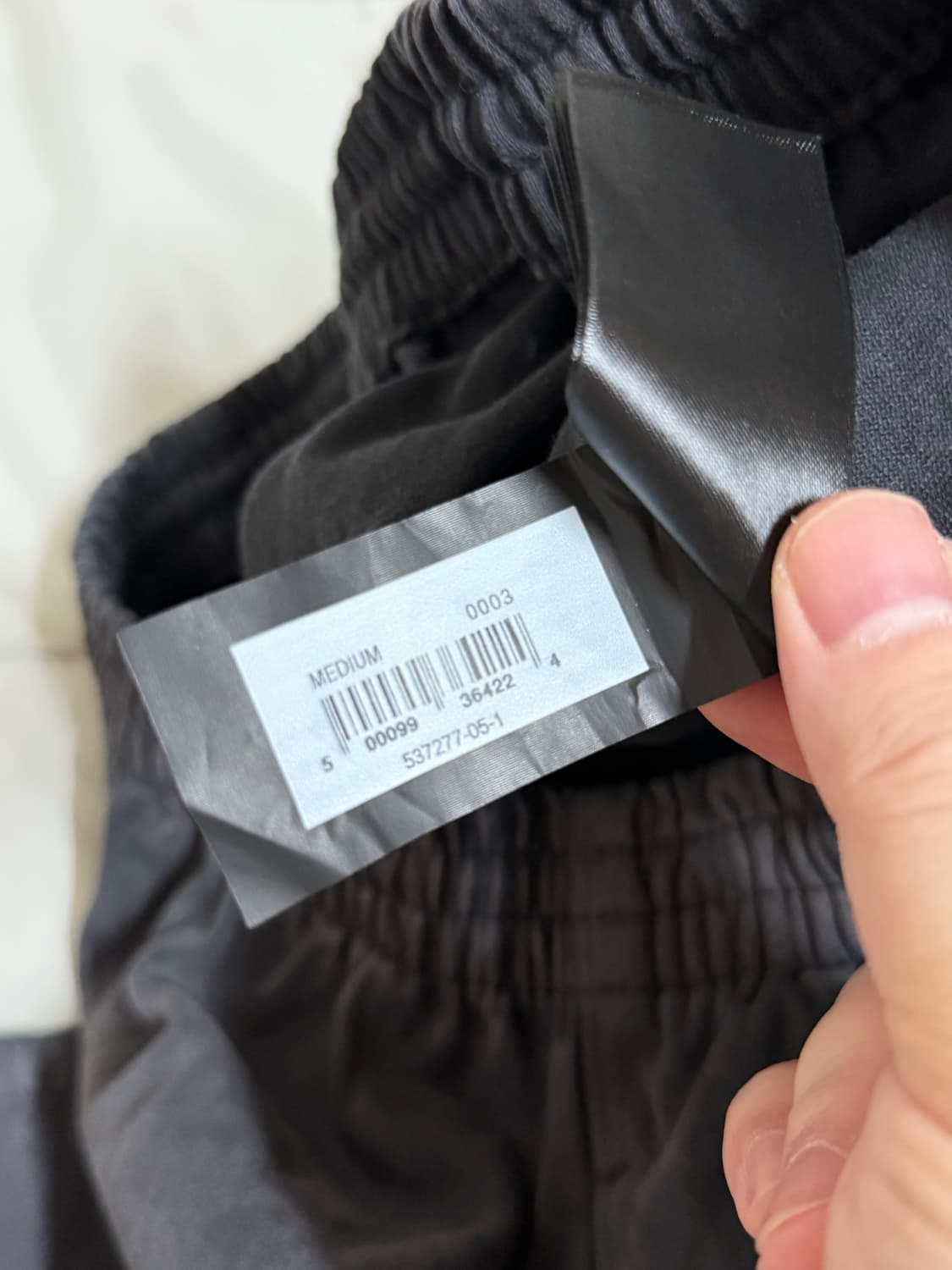 M] 이지 갭 엔지니어드 바이 발렌시아가 사틴 카고 팬츠 포에틱 블랙 상품이미지5