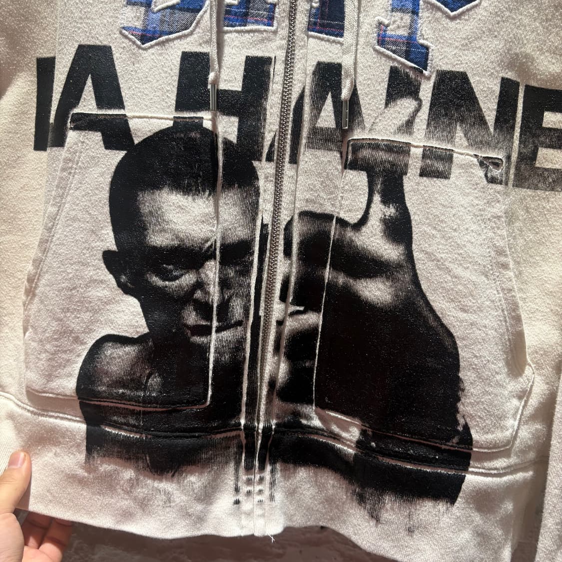 갭 빈티지 커스텀 증오 프린팅 후드집업 상품이미지3