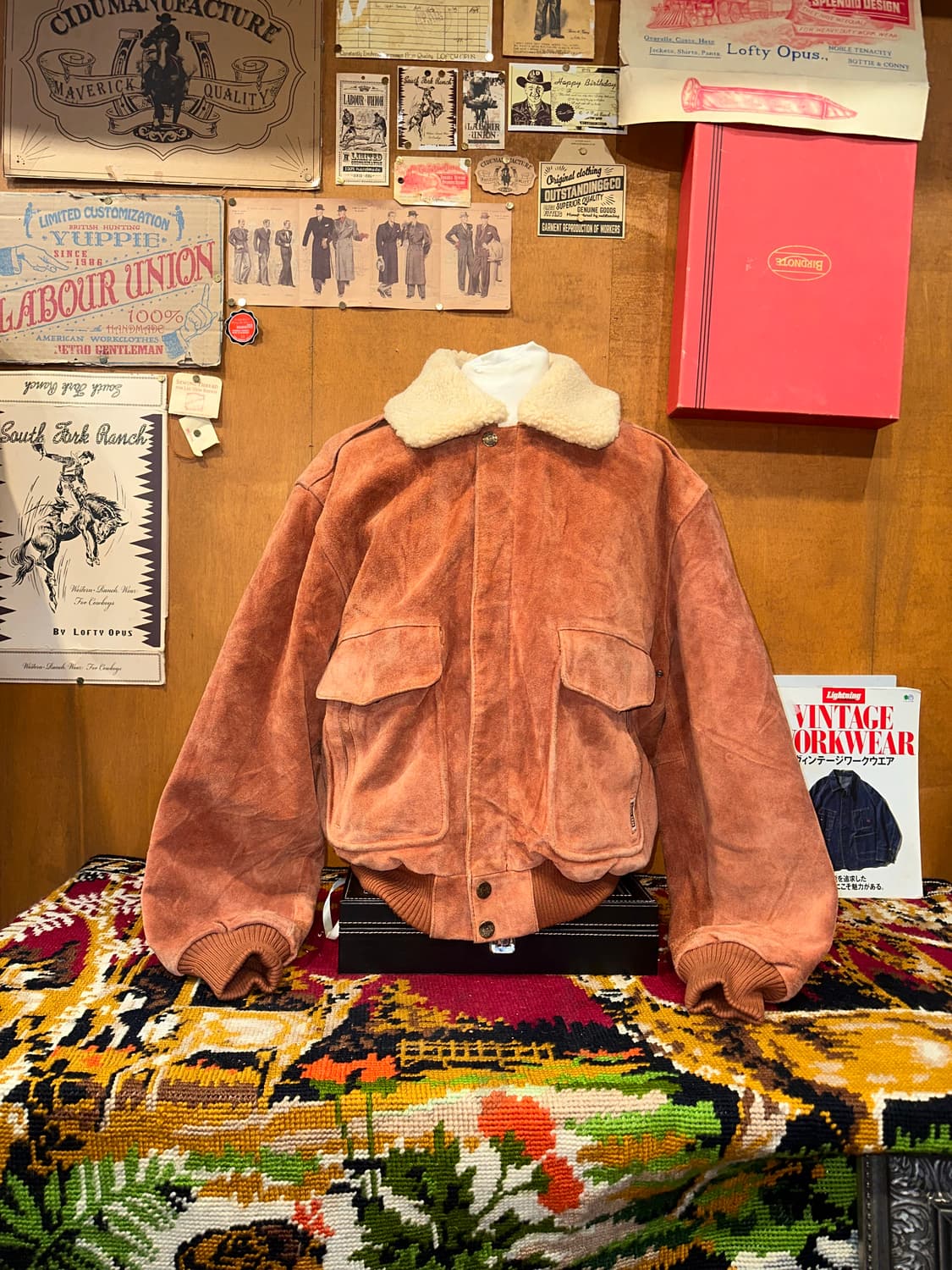 ( XL-2XL ) Japan 레더자켓 봄버자켓 a2가죽 스웨이드자켓 상품이미지1