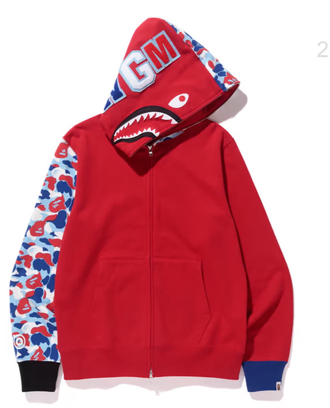 베이프 정품 파리 컬렉션 한정판 샤크 풀집 후드집업 상품이미지1