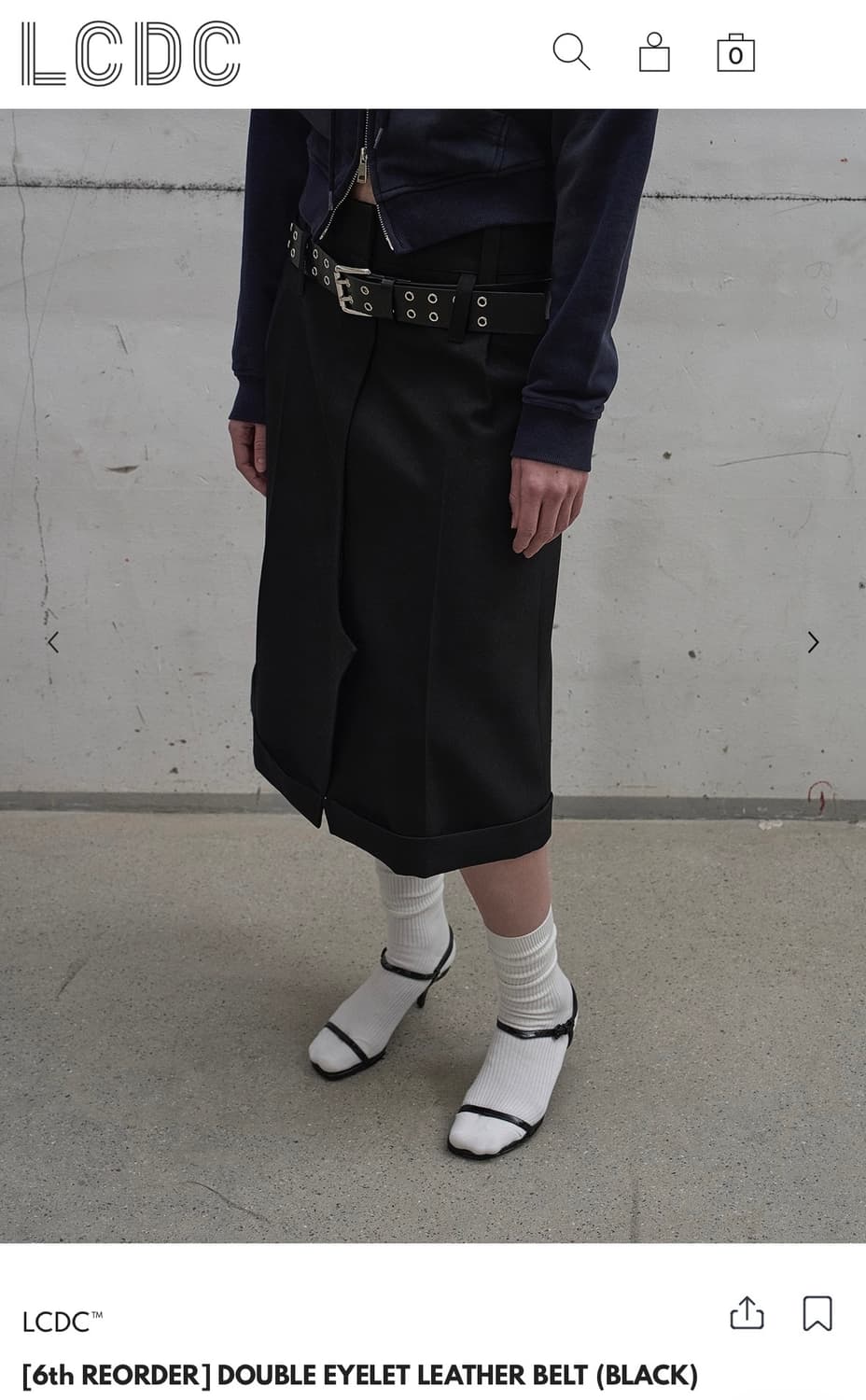 LCDC DOUBLE EYELET LEATHER BELT 상품이미지4