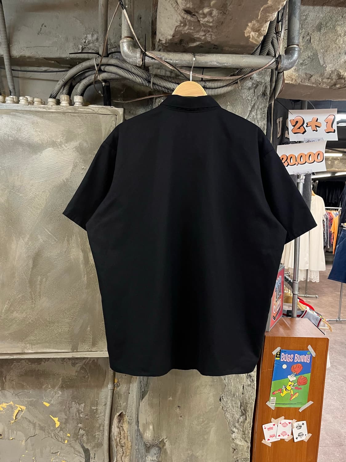 벤데이비스 반집업 반팔 셔츠 블랙 XL #csz3991 상품이미지2