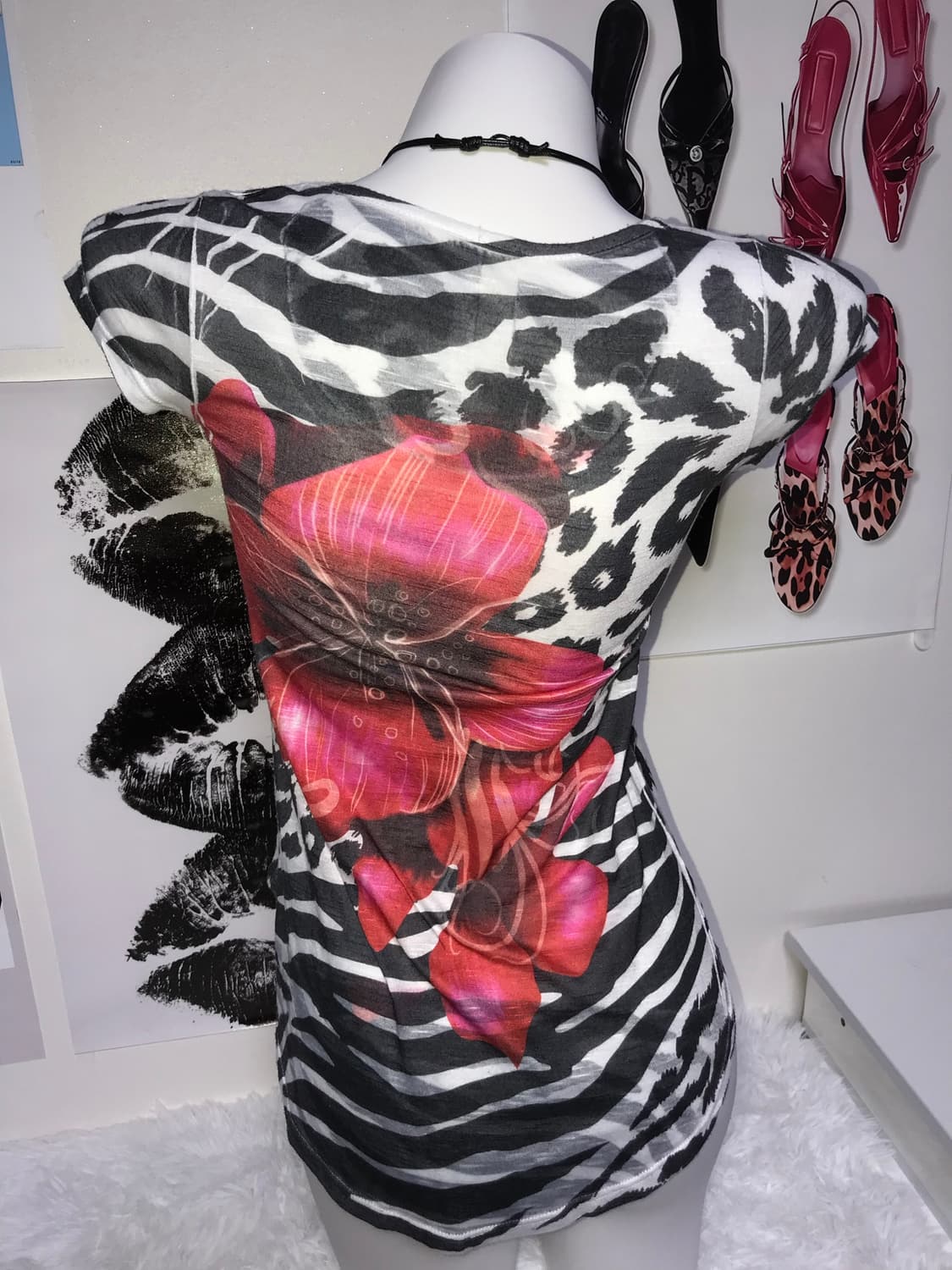 leopard y2k t-shirt 상품이미지2