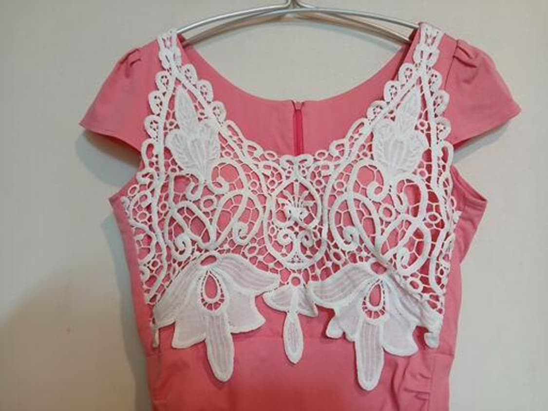 나롱쥐 원피스 캡소매 홀복 섹시 레이스 캡 드레스 하객 파티 데이트룩 상품이미지3