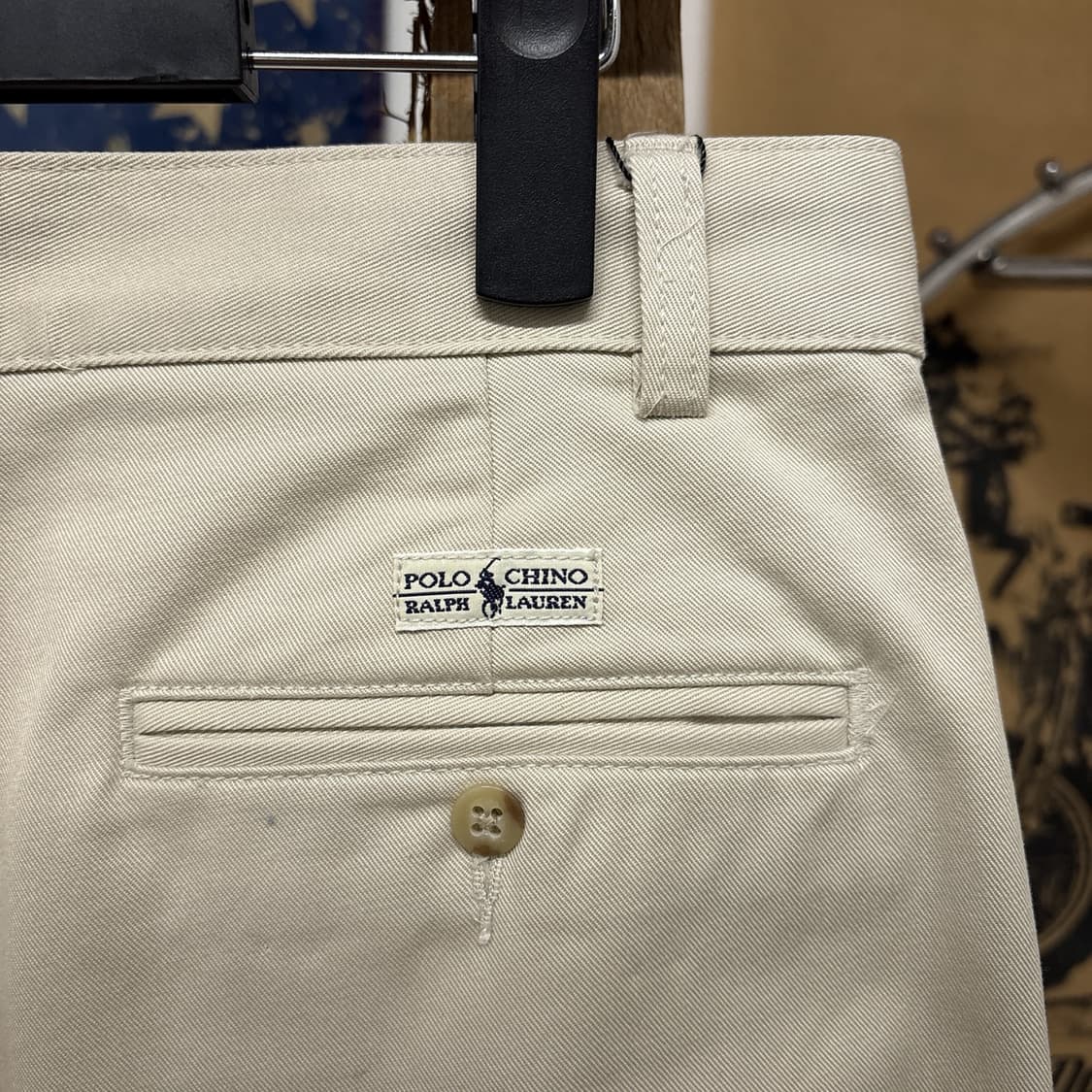 90s 폴로 랄프로렌 더블플리츠 코튼 치노팬츠 연베이지 데드스탁 N946 상품이미지8