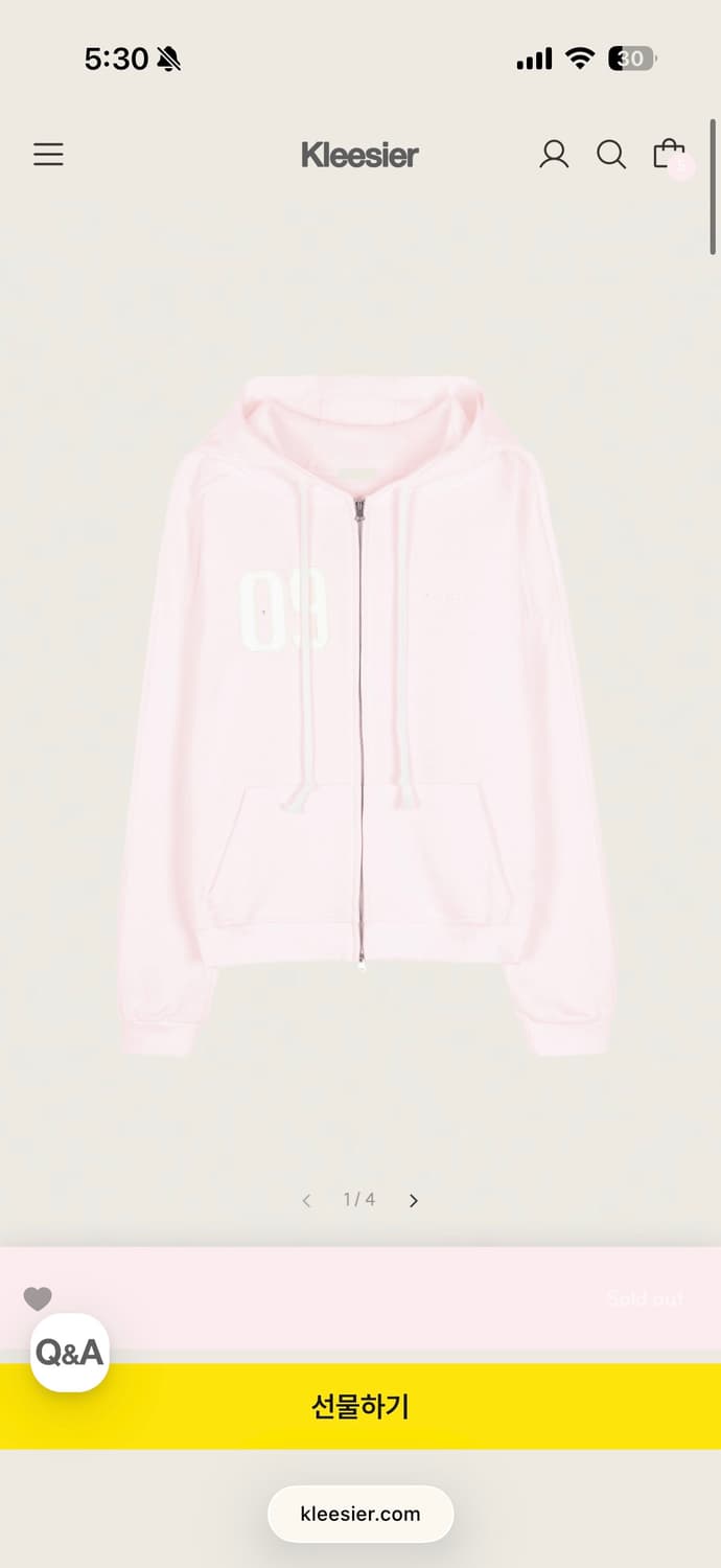 클리시어 09후드 쿨핑크 상품이미지1