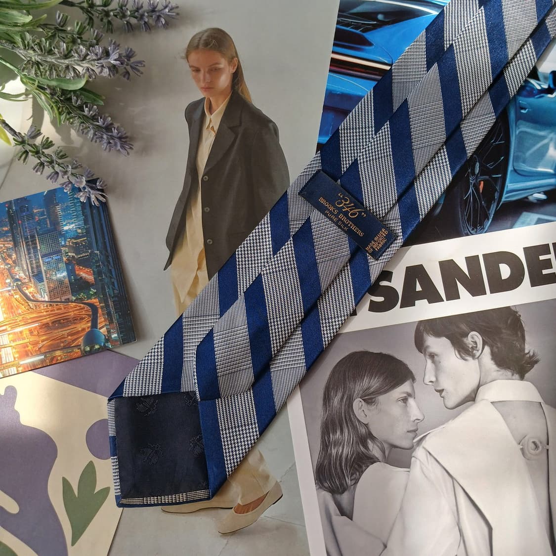 브룩스브라더스 네이비 스트라이프 넥타이 8.2cm A+등급 A19677
 상품이미지6