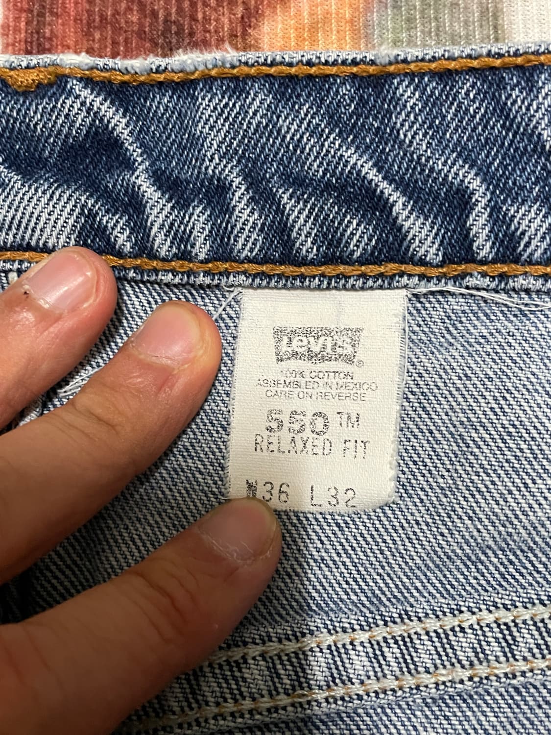 [36x32] 90s Levis 리바이스 550 릴렉스 핏 데님 팬츠 상품이미지2