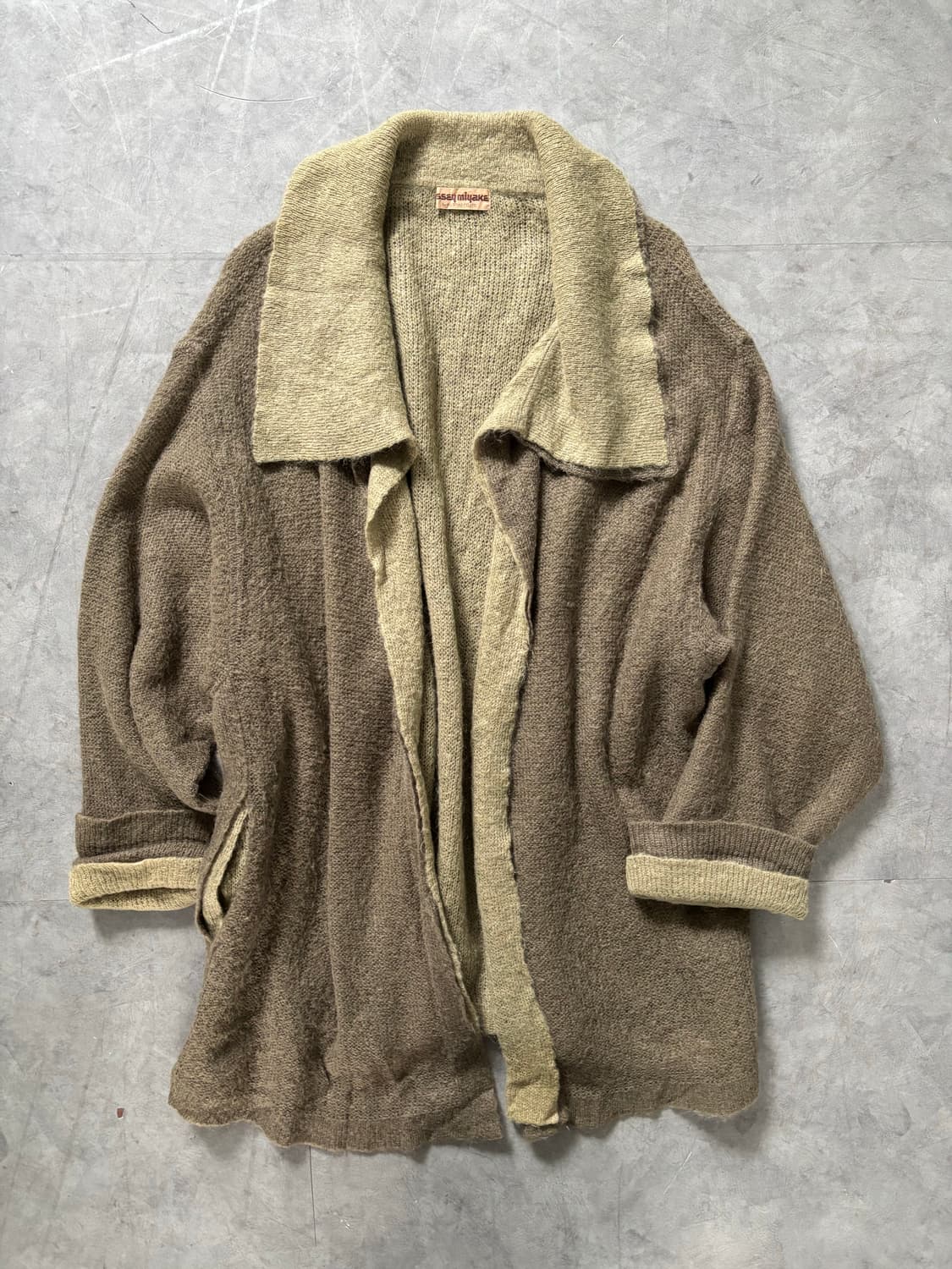 Issey Miyake 이세이미야케 90’s 카키-브라운 레이어드 가디건 상품이미지4