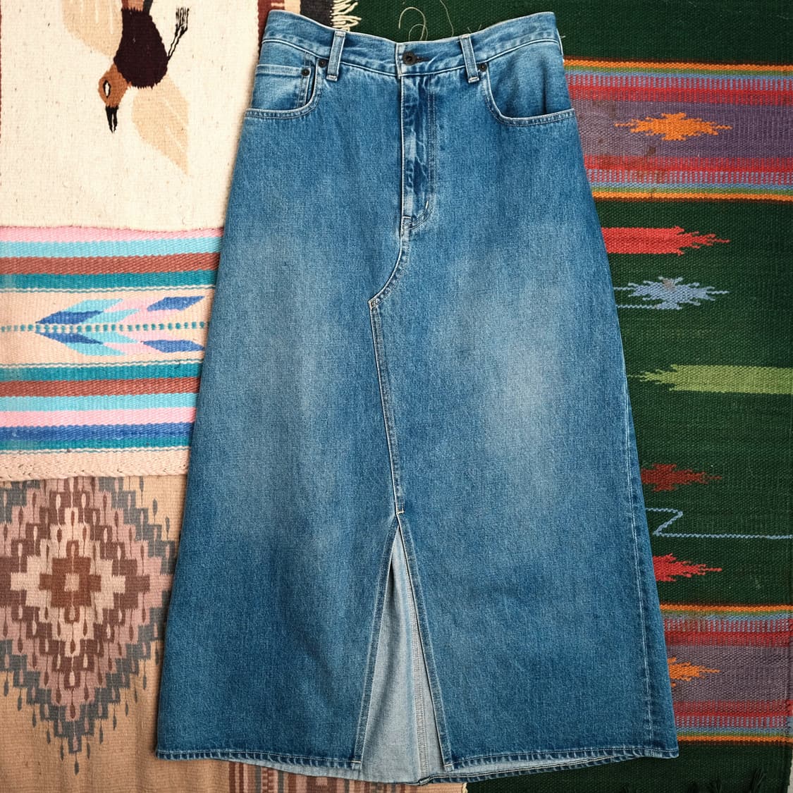 쿠로 크로스 데님 스커트 사이즈 추천 25-26 상품이미지1