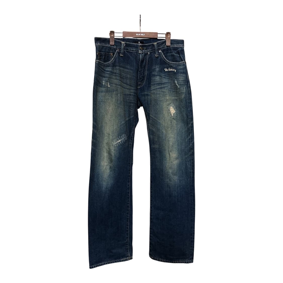 서브사이어티 재패니즈 셀비지 데님팬츠 빈티지 워싱 디테일 상품이미지1