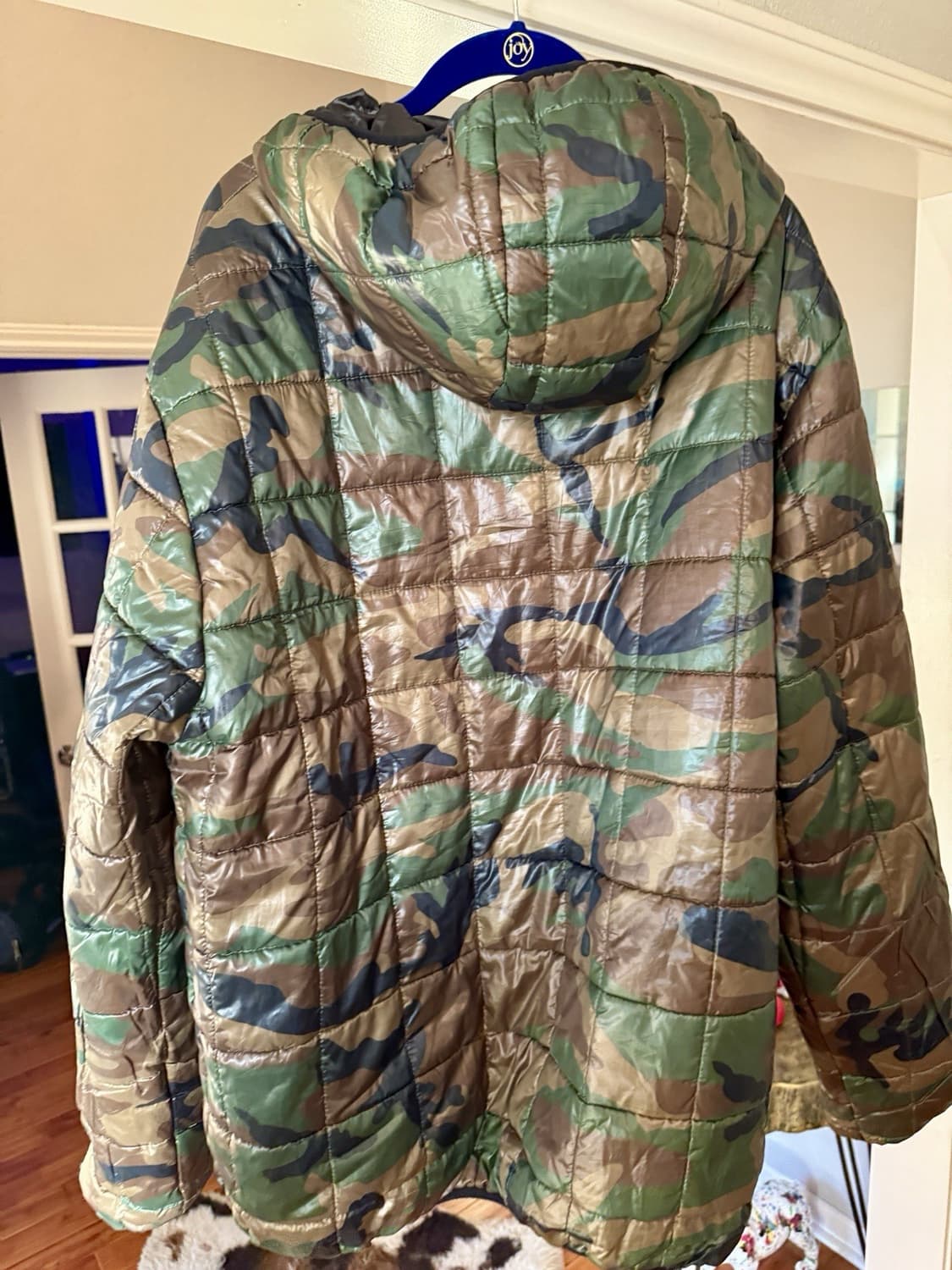 스투시 카모 리버시블 경량패딩 자켓 카키 상품이미지3