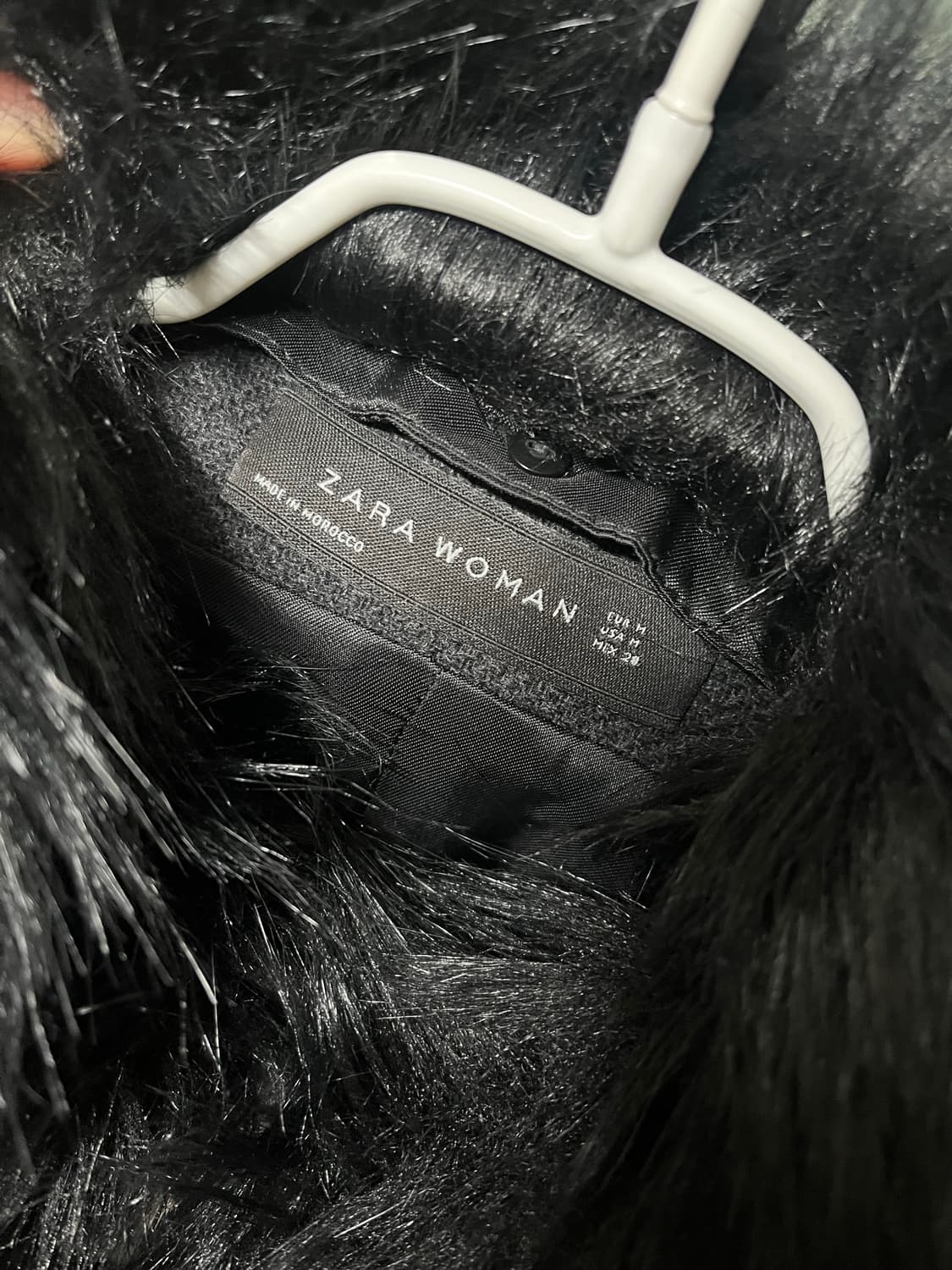 자라 하프코트 반코트 차콜 (퍼 목도리) 상품이미지2