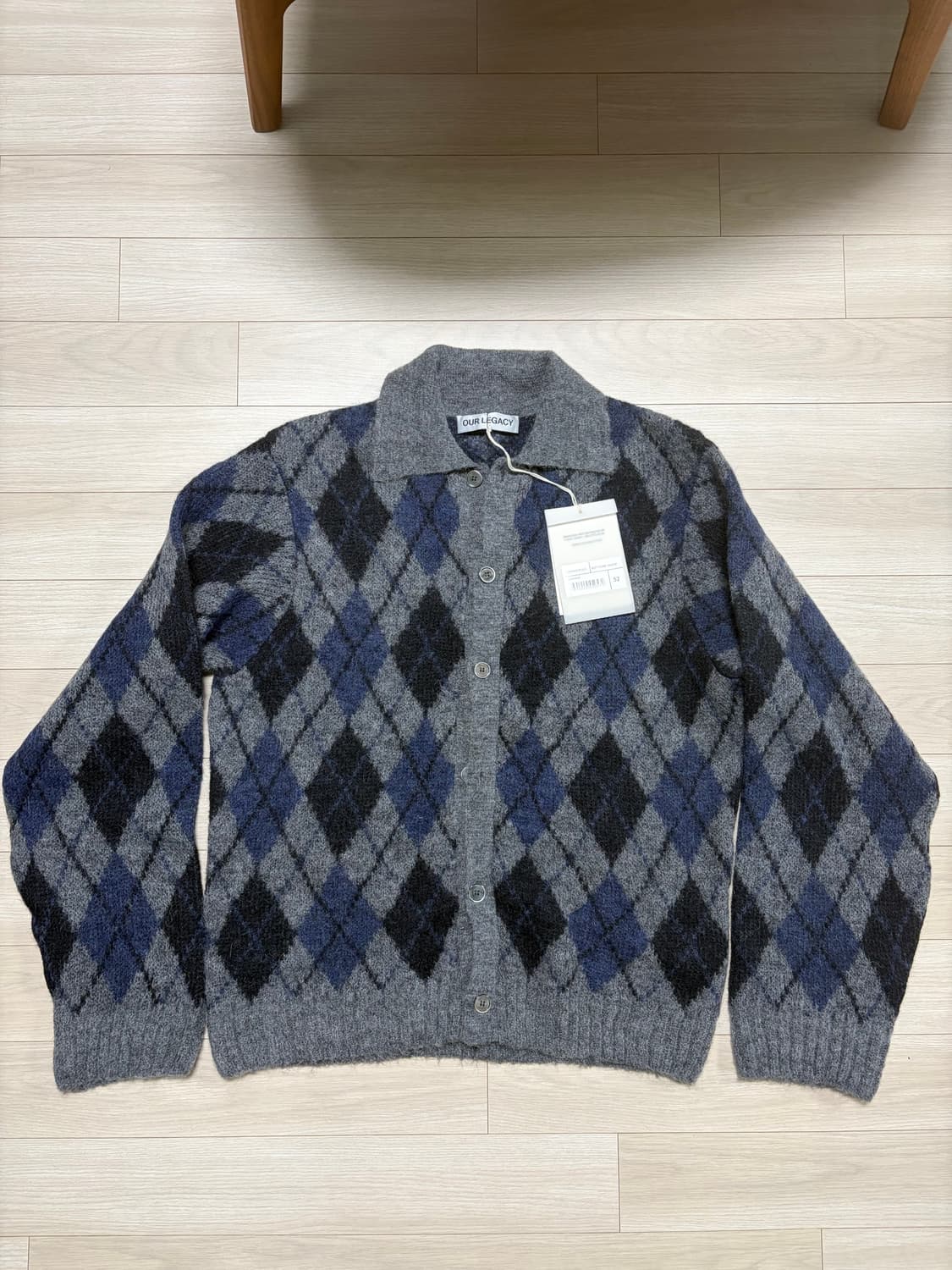 아워레가시 아가일 가디건 52사이즈 새상품 상품이미지1