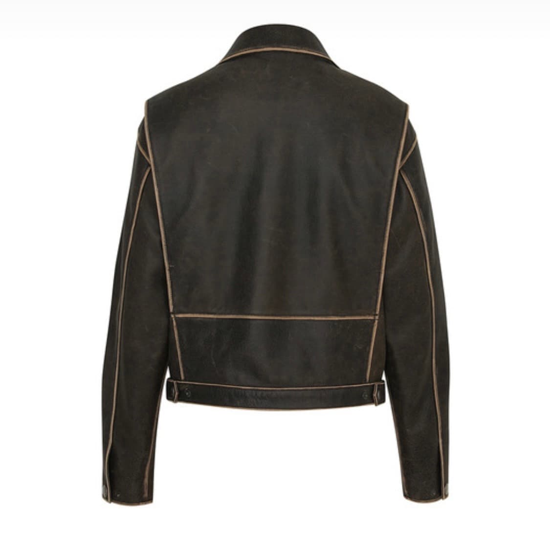 오픈 와이와이 CLASSIC BIKER JACKET, BROWN 상품이미지4