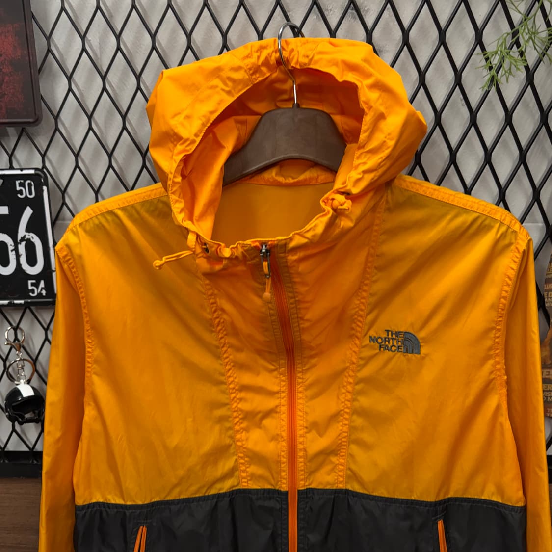 00s 노스페이스 아노락 후드 바람막이 전후면 로고 포인트 오렌지 상품이미지3
