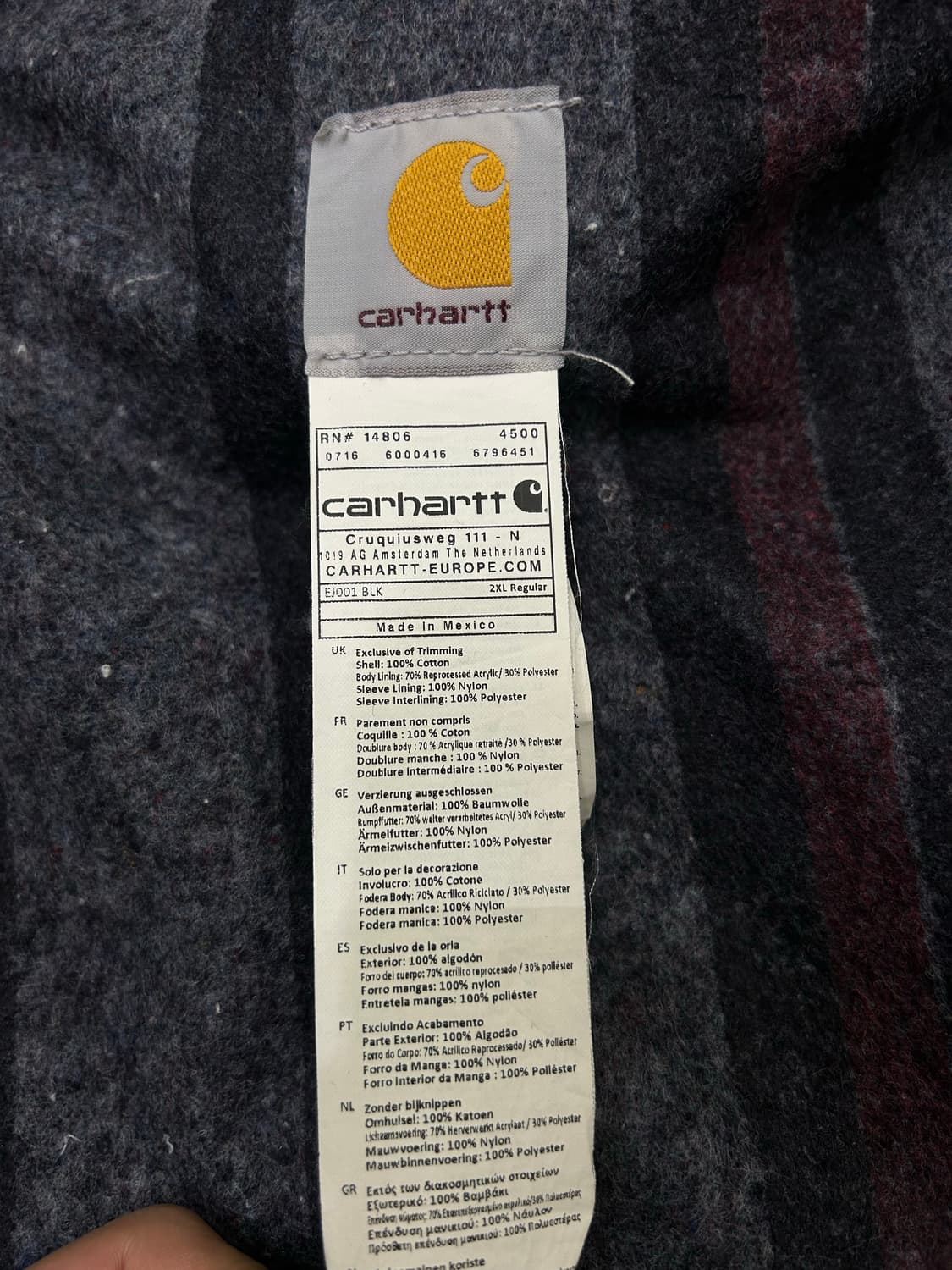 [2XL]칼하트 디트로이트 자켓/블랙 상품이미지6