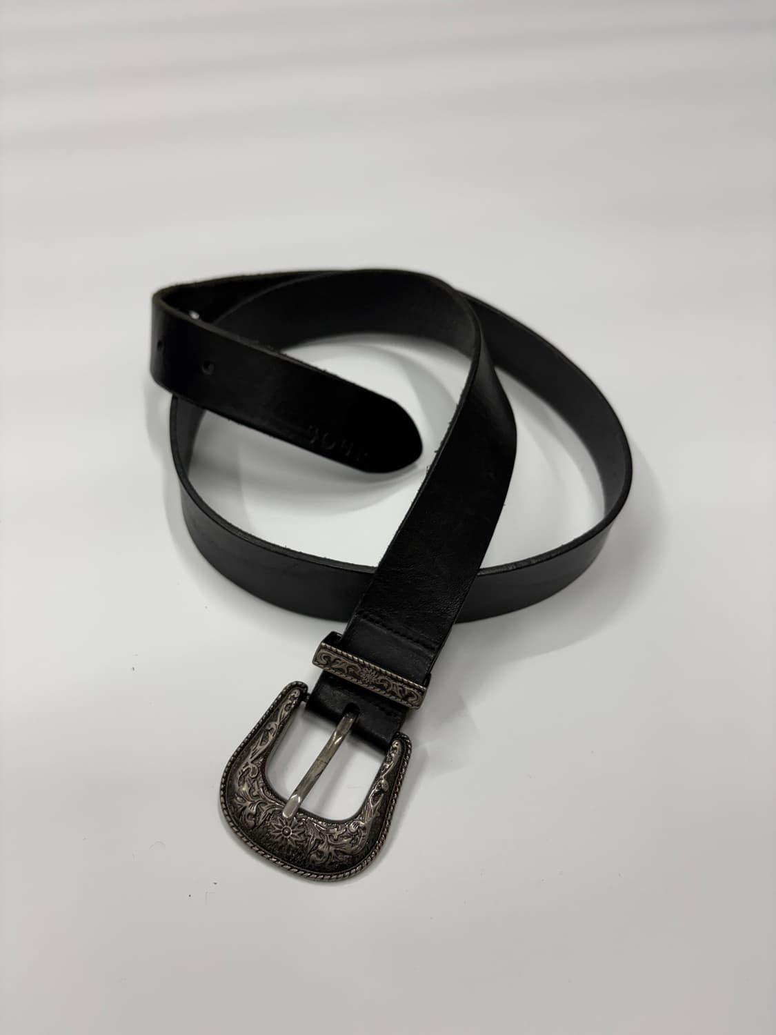 빈티지 웨스턴 버클 락시크 레더 벨트  Vintage Western 상품이미지3