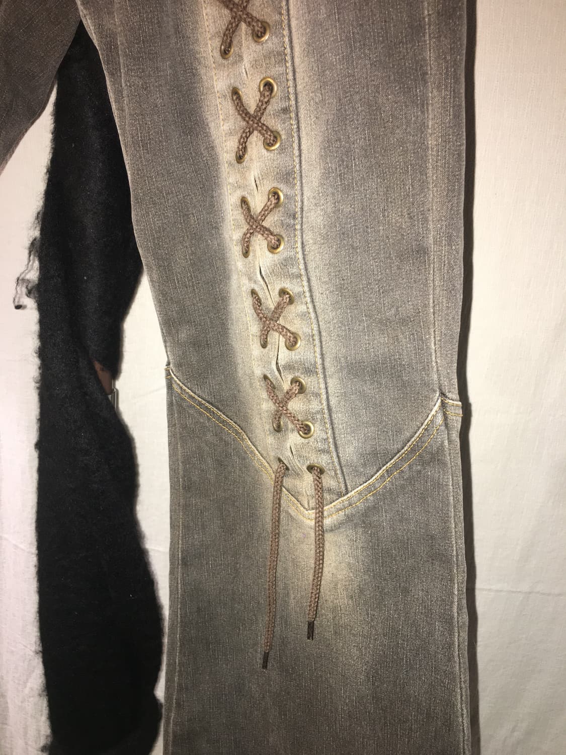 00’S Tornado Mart lace-up flared jeans 상품이미지3