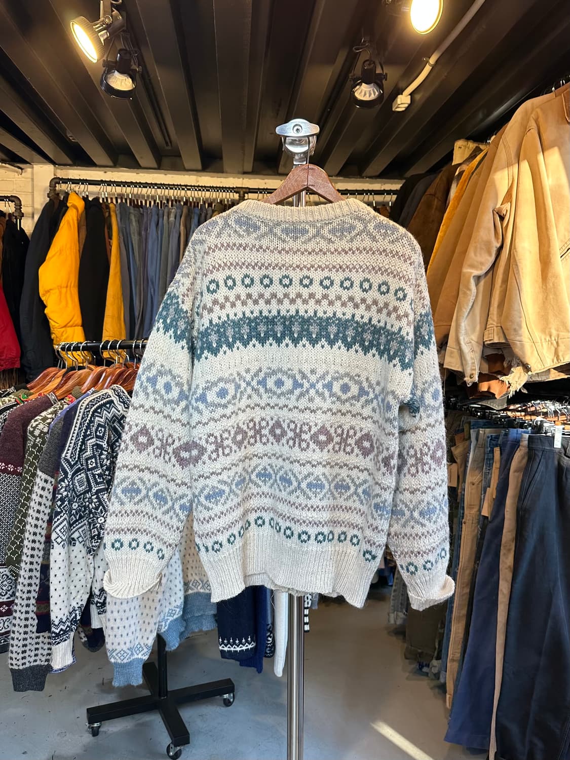 유럽발 Moffat Woollens 헤비 울 에스닉 가디건 상품이미지2