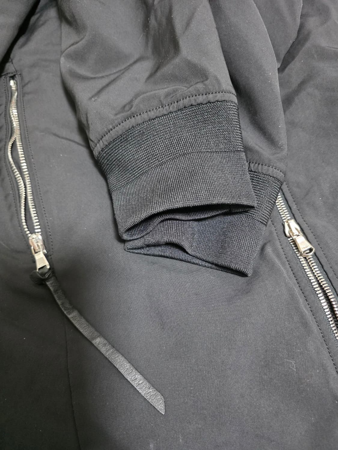 솔리드옴므 패디드 롱 ma-1 자켓 블랙 95 상품이미지4