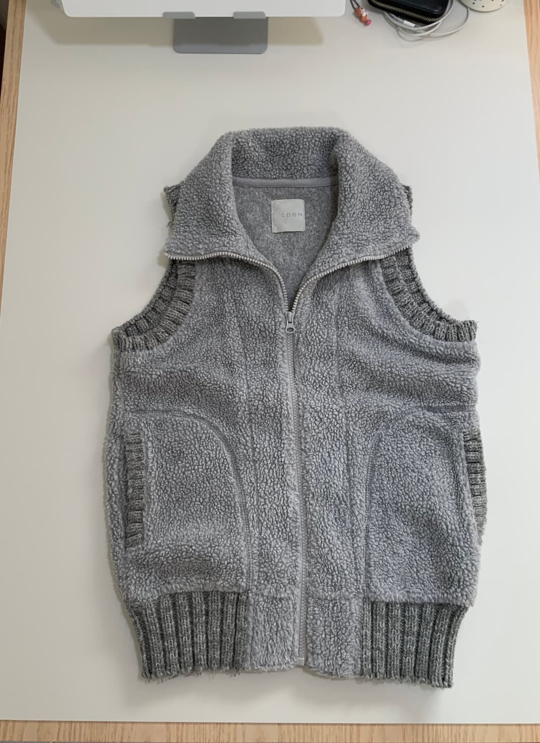 빈티지 뽀글 니트 조끼 모리 상품이미지1