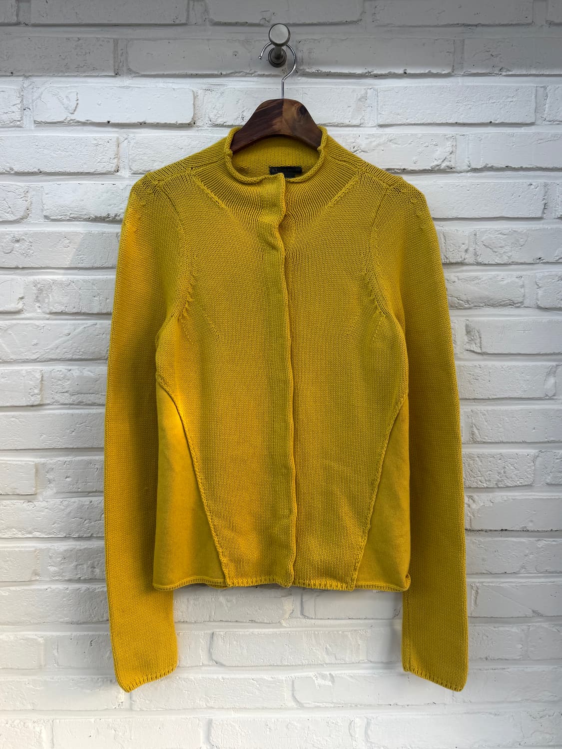 아르마니 익스체인지 백로고 옐로우 가디건 상품이미지4