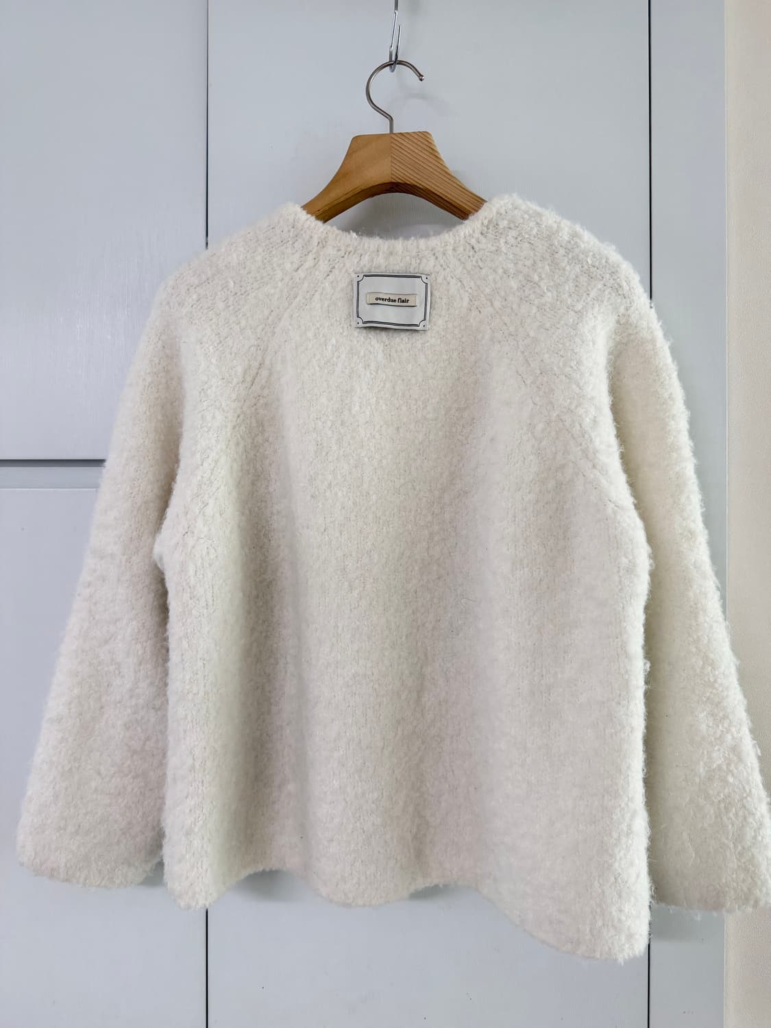 오버듀플레어 퍼울 니트 아이보리 상품이미지7