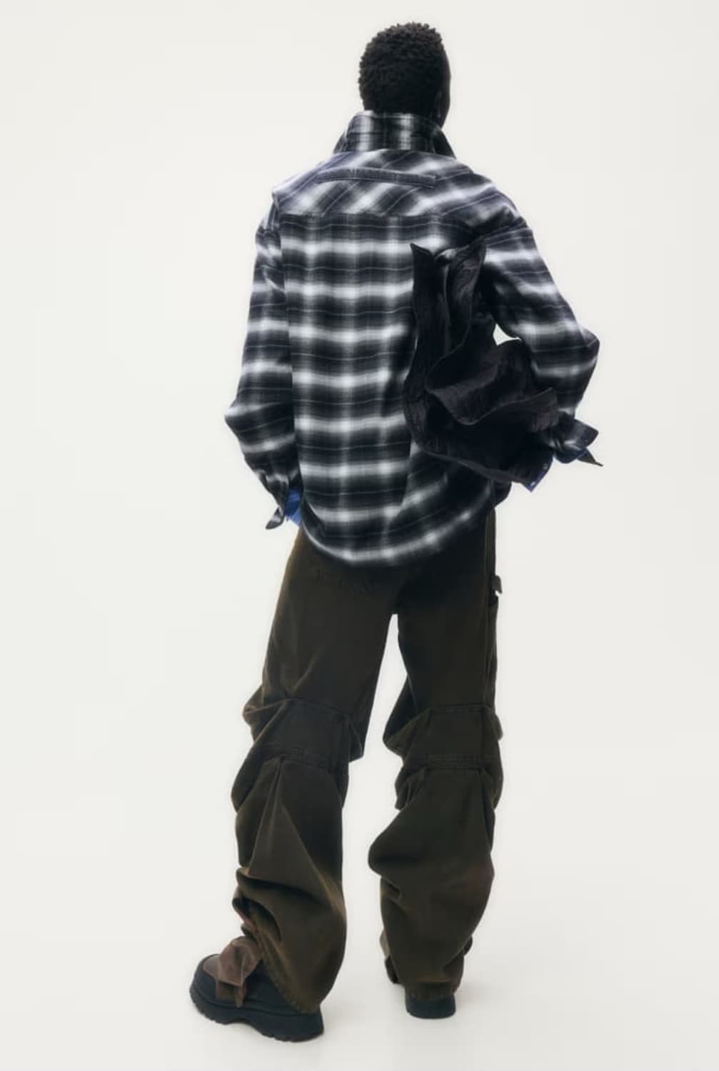 글렌 마틴스 X H&M 포일드 플란넬 오버셔츠 상품이미지4