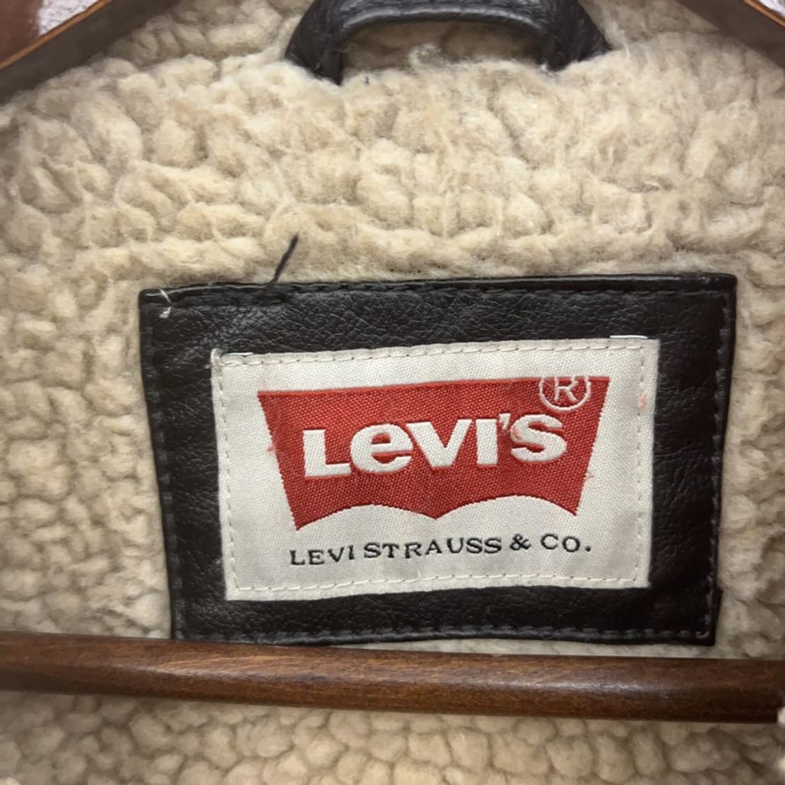 리바이스 빈티지 쉐르파 라이딩 레더 트러커 자켓 110 C07574 상품이미지5