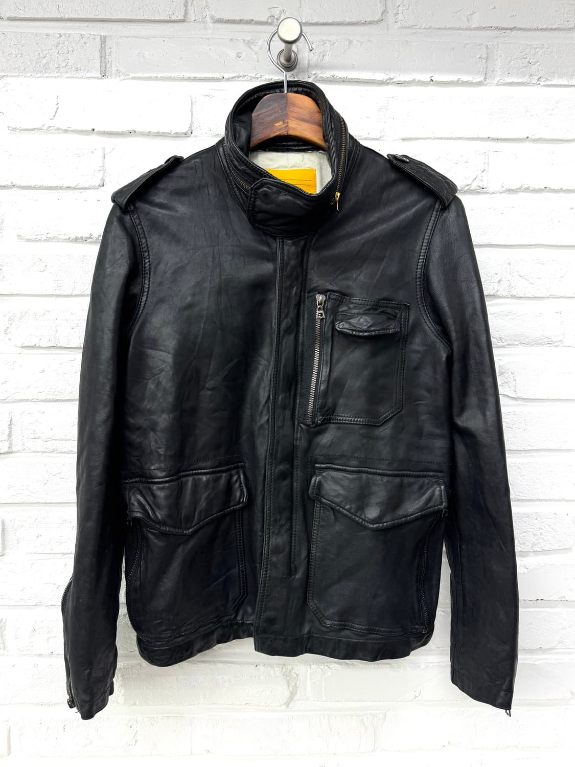 Studio Ecru  블랙 양가죽 자켓 상품이미지3