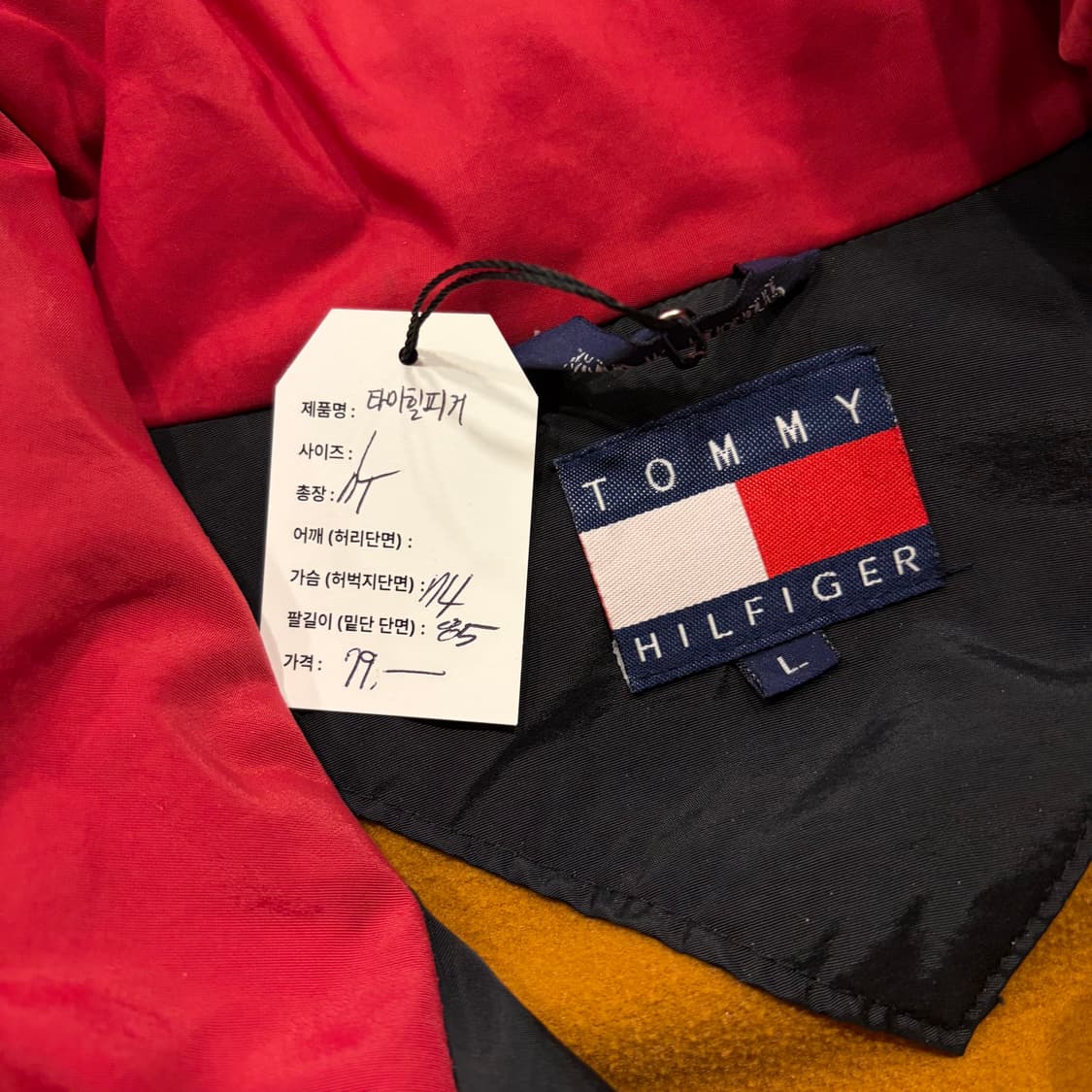 [L] 타미힐피거 올드스쿨 블랙 바람막이 자켓 D211 상품이미지5